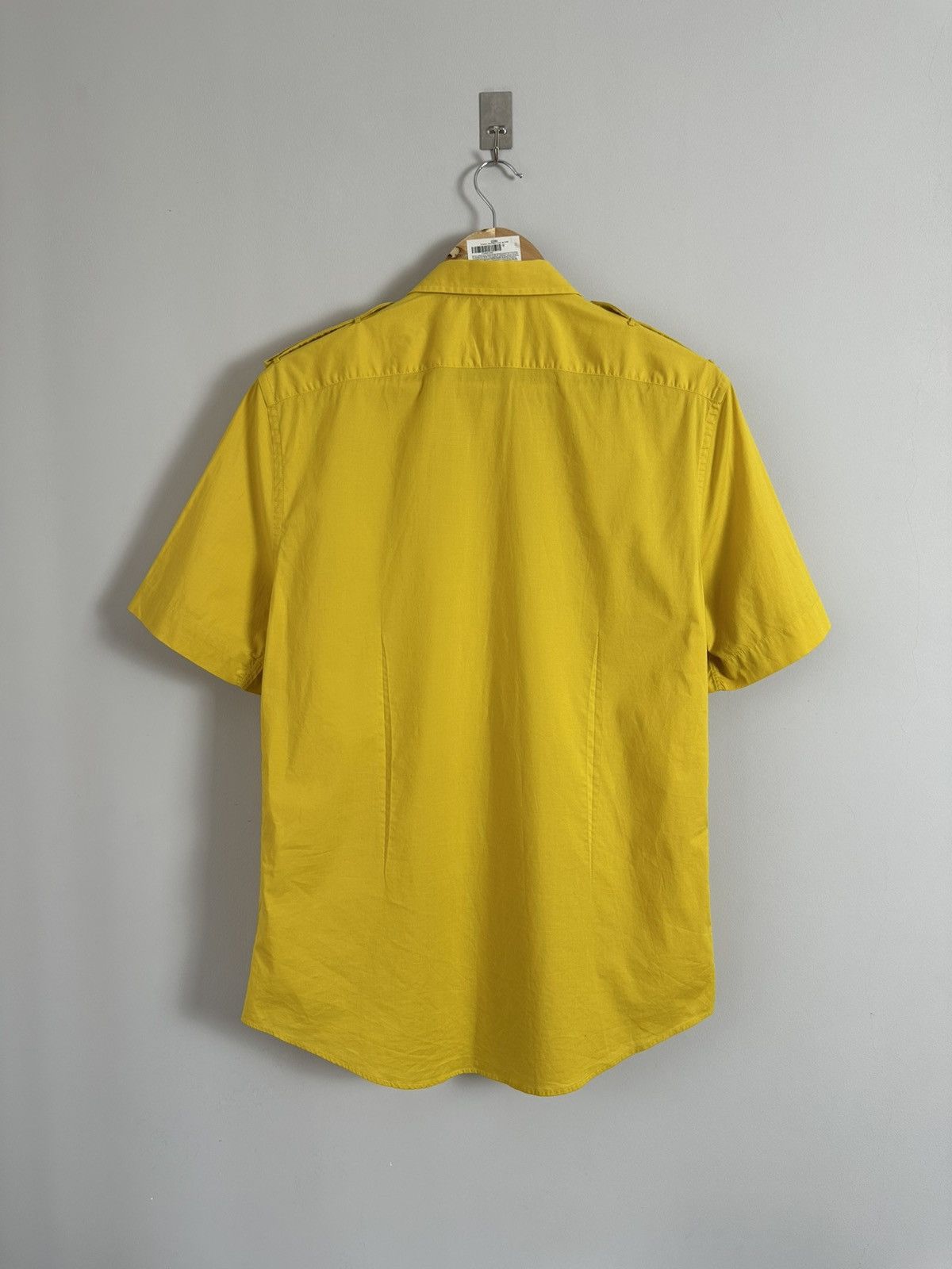 Acne Studios Acne Studios Yellow Epaulette Military Shirt Short Sleeve 50 Size US M / EU 48-50 / 2 - 4 Thumbnail