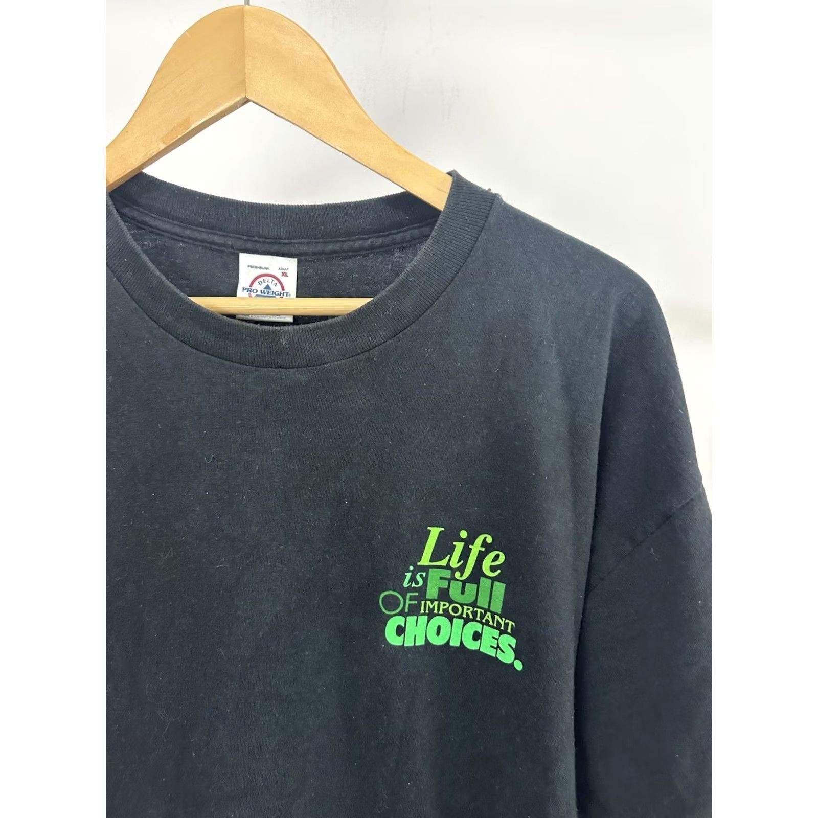 Delta VTG 90s Life Is Full Of Important Choices Weed Marijuana Jane Faded T-Shirt XL Men Black Size US XL / EU 56 / 4 - 6 Thumbnail