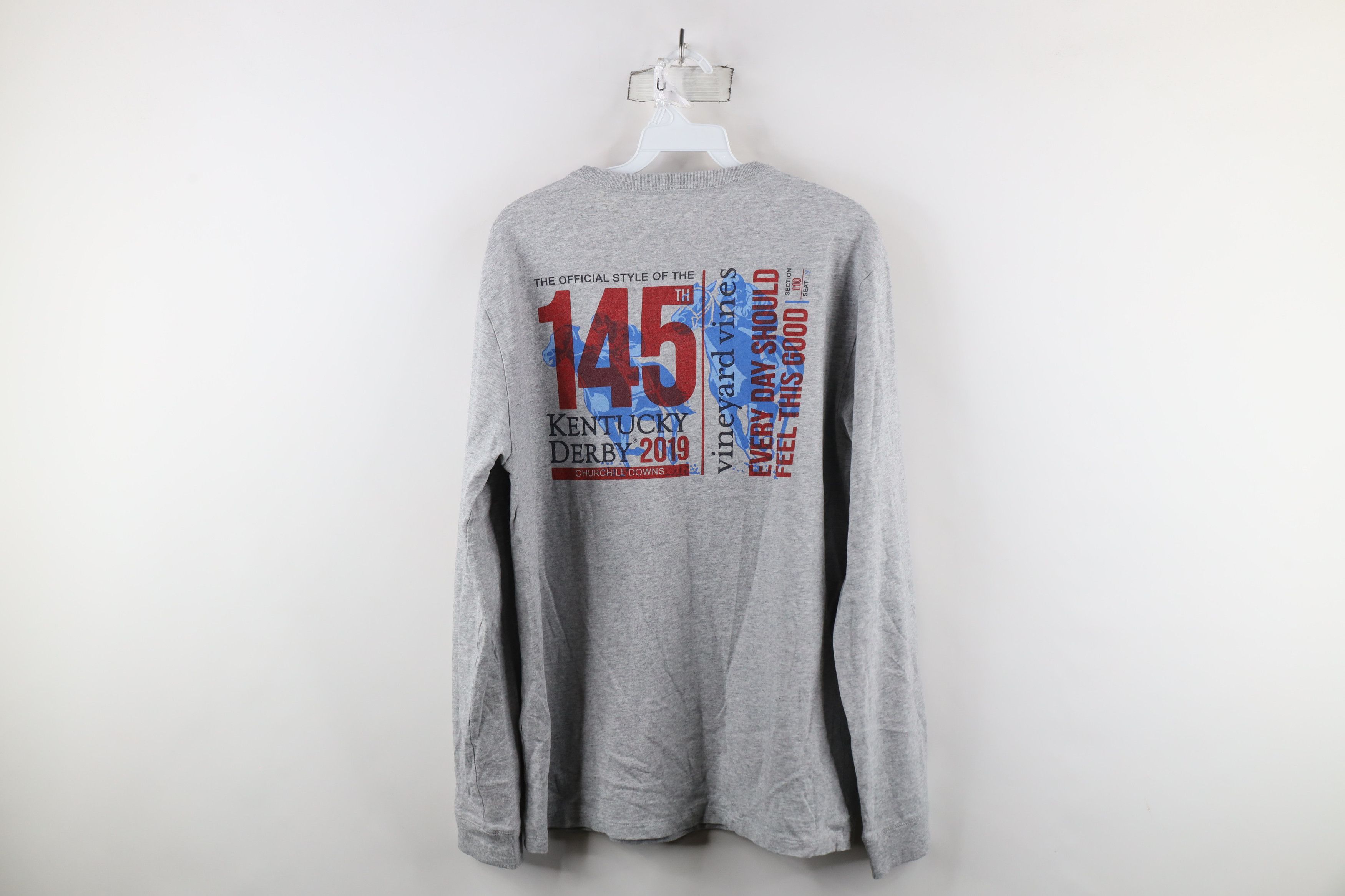 Vineyard Vines × Vintage Vineyard Vines Derby Long Sleeve Pocket T-Shirt Gray Size US M / EU 48-50 / 2 - 11 Thumbnail