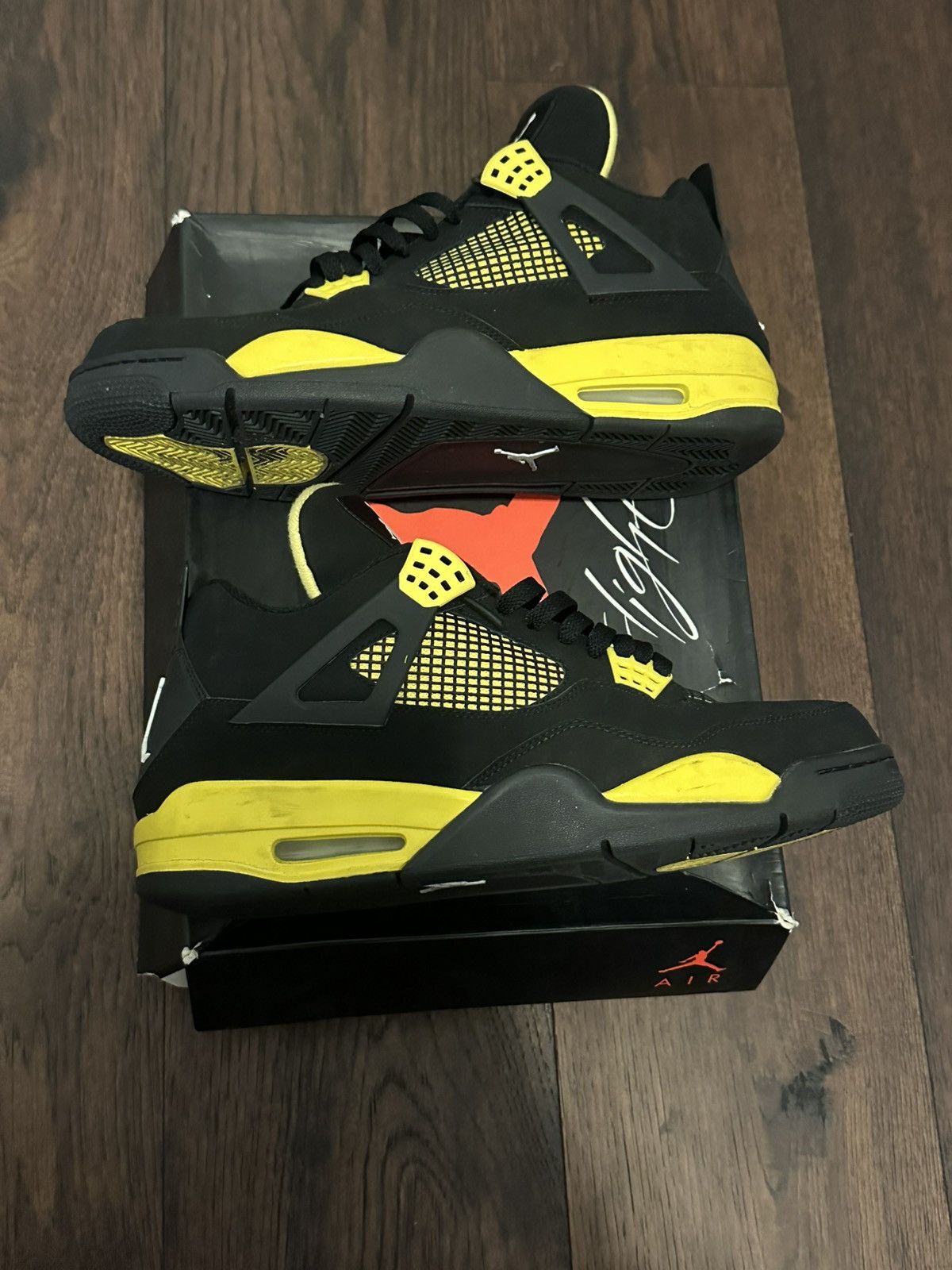 Jordan Brand Air Jordan 4 Retro ‘Thunder’ 2012 Size US 11.5 / EU 44-45 - 3 Thumbnail