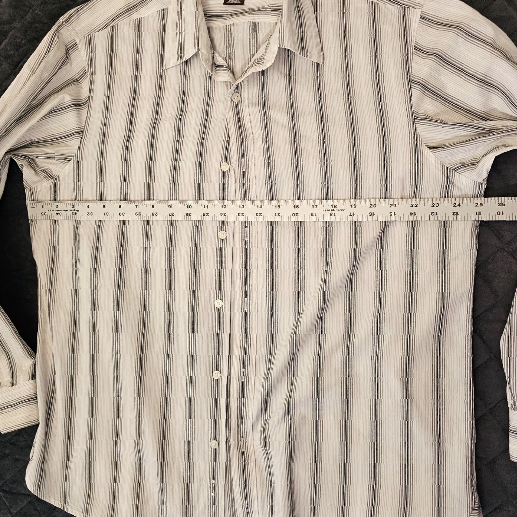 Michael Kors Michael Kors Dress Shirt Men’s XL White Stripe Long Sleeve Button-Down Collared Classic Button Up Shirt Size 46R - 5 Thumbnail