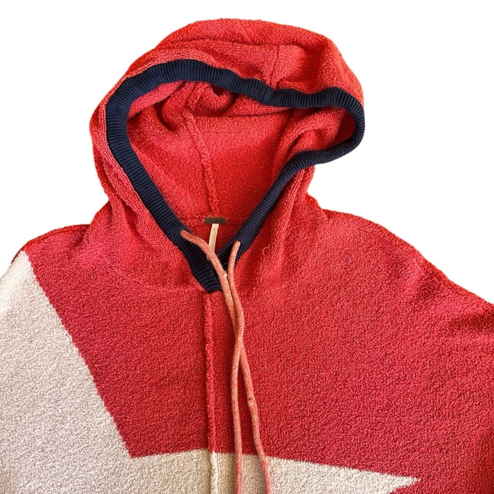 Free People Free People “I Know Places” Star Hoodie Red/White Size XS/S Size S / US 4 / IT 40 - 4 Thumbnail