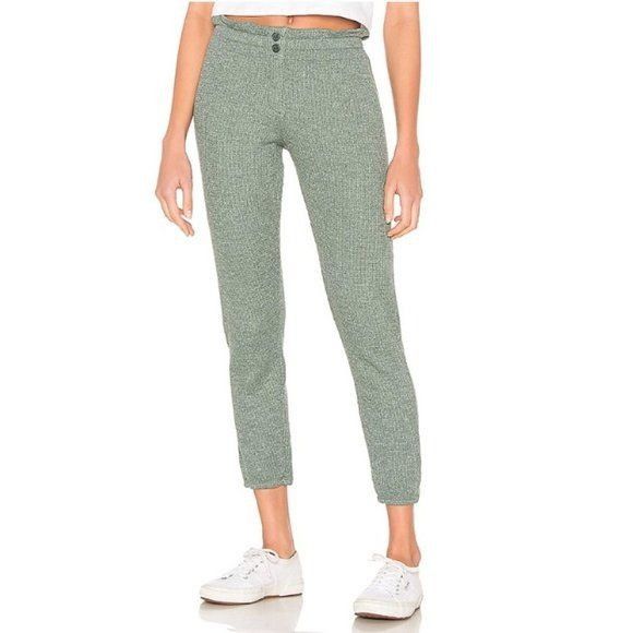 MONROW Monrow Cactus Green Thermal Elastic Waist Sweats Size 26" / US 2 / IT 38 - 2 Thumbnail