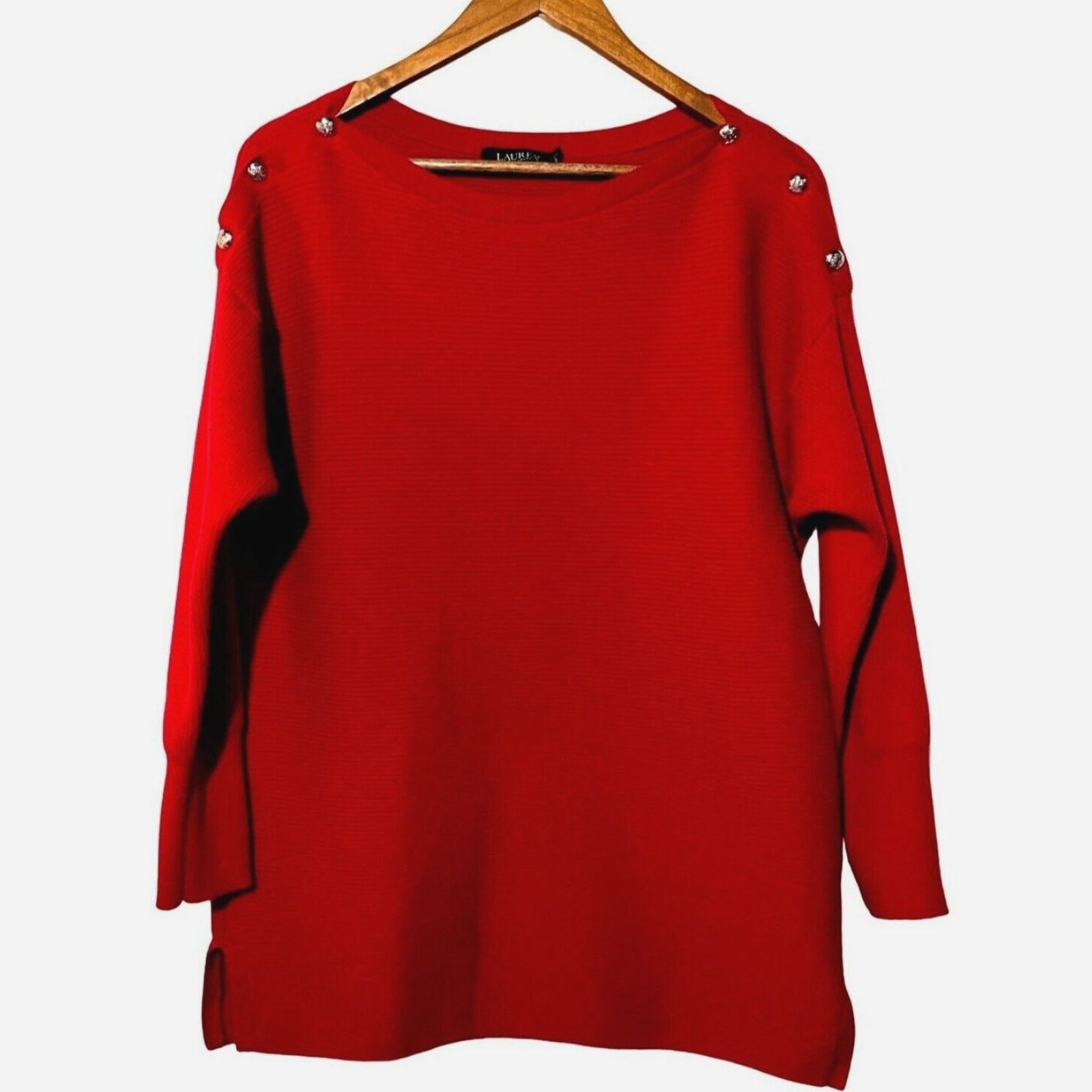 Lauren Ralph Lauren Lauren Ralph Sweater Women's Size Large Ribbed Size L / US 10 / IT 46 - 1 Thumbnail