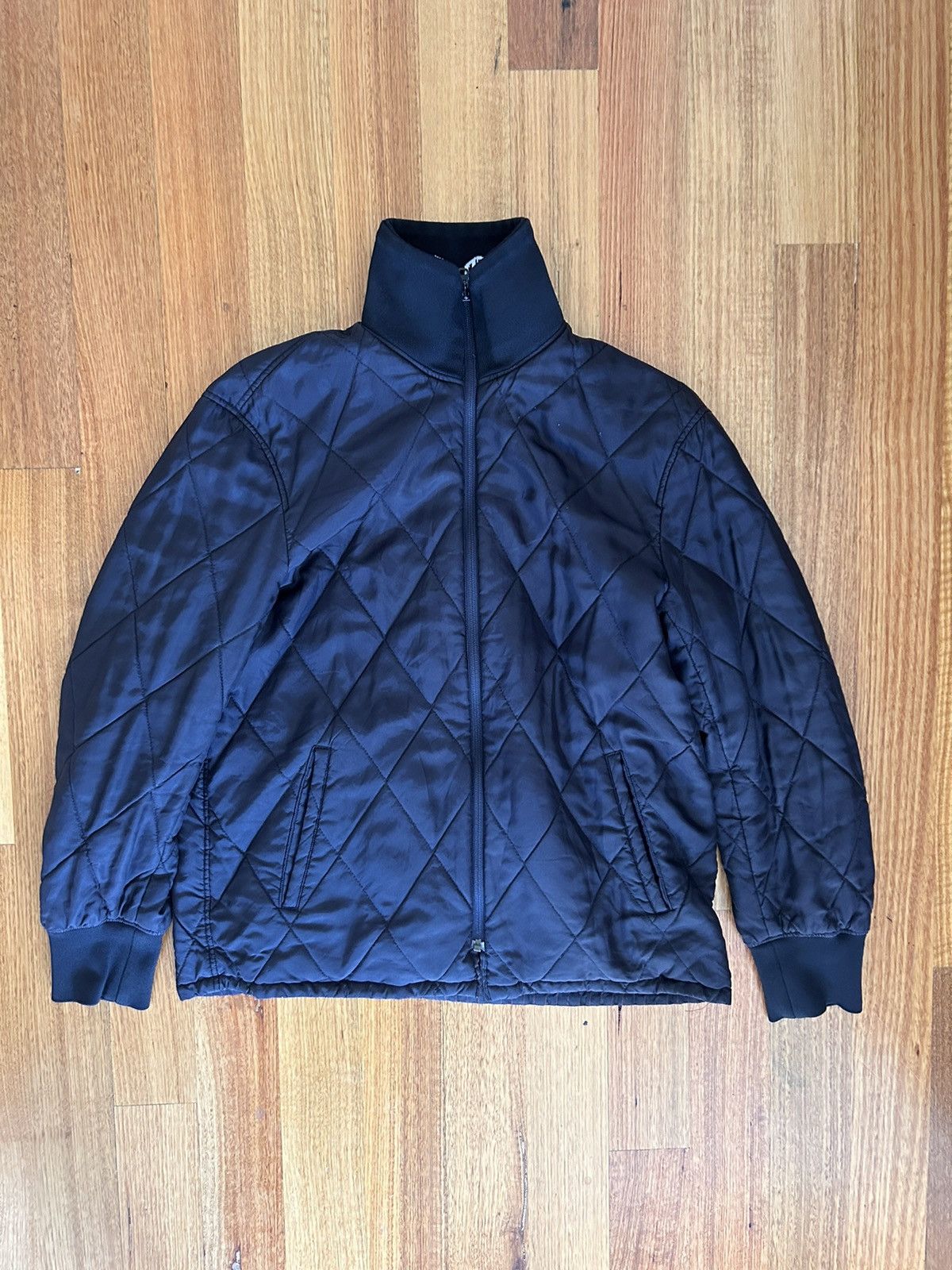 image of Gaultier Homme Objet x Jean Paul Gaultier Objet Homme Jean Paul Gaultier Quilted Track Jacket in Bl