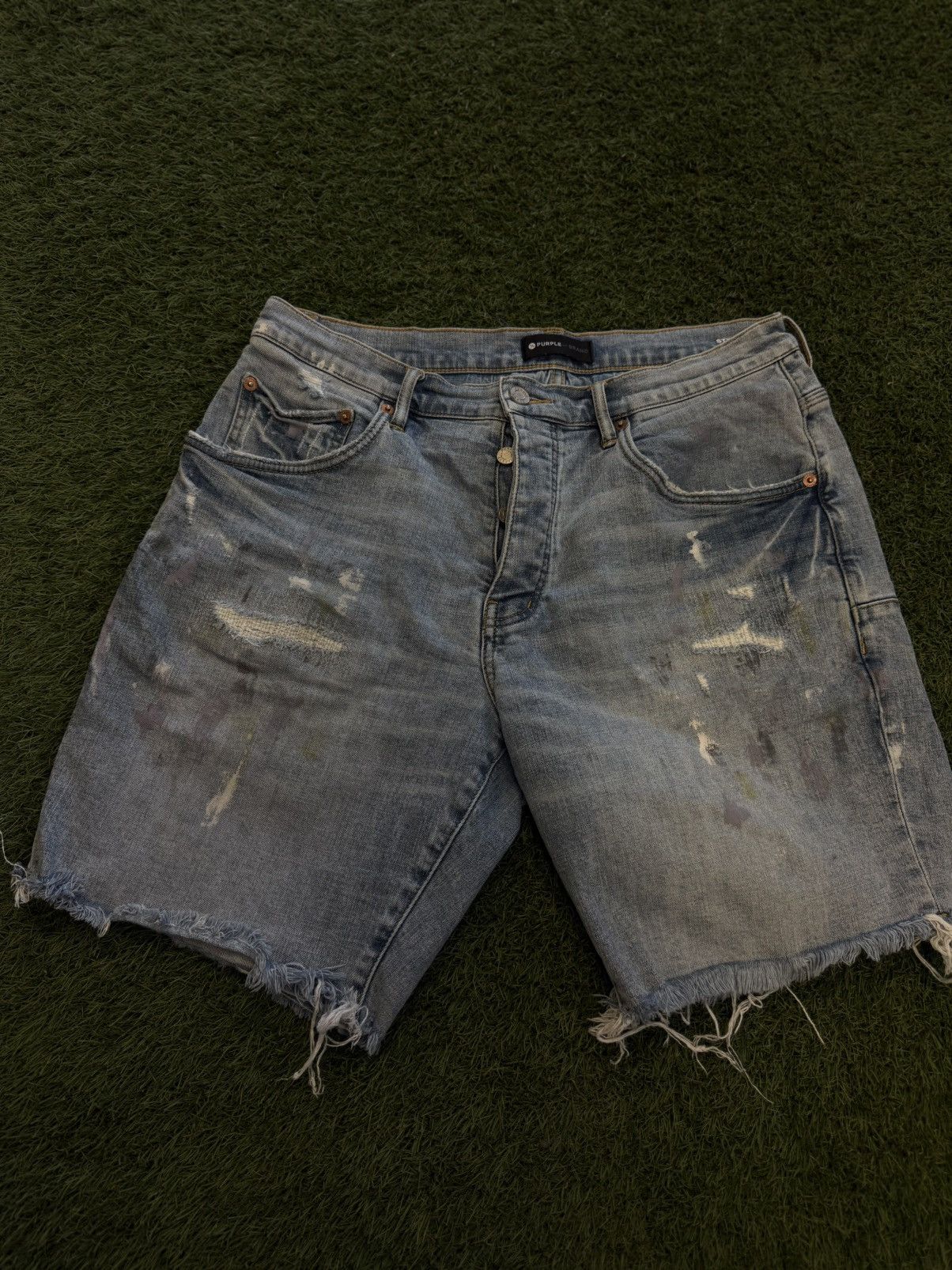 Purple Purple Denim Jeans Size 33 Messy Look 🧼 Size US 33 - 1 Thumbnail