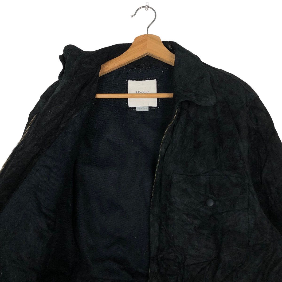 Japanese Brand 🔥Vtg Biker Leather Jacket Seahop Pour Homme Issey Miyake Size US M / EU 48-50 / 2 - 10 Thumbnail