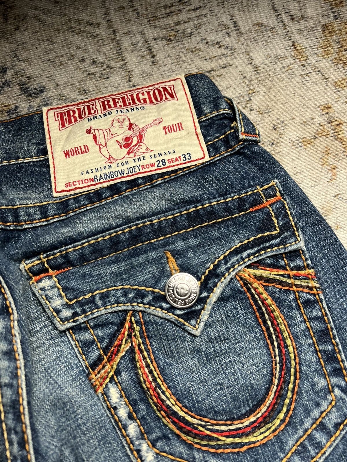 True Religion Flared True Religion Rainbow Joey Bootcut Jeans Size US 30 / EU 46 - 5 Thumbnail