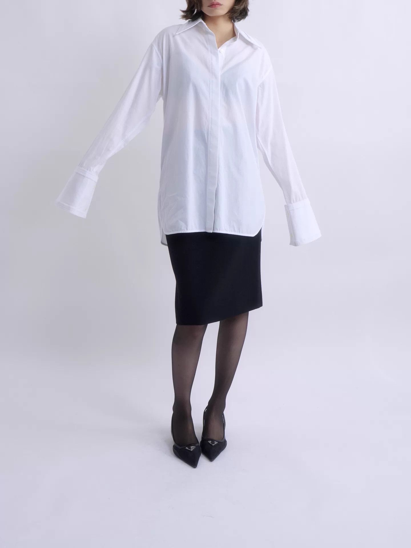 Helmut Lang HELMUT LANG 10s Backless Deconstructed White Shirt Size XS / US 0-2 / IT 36-38 - 3 Thumbnail