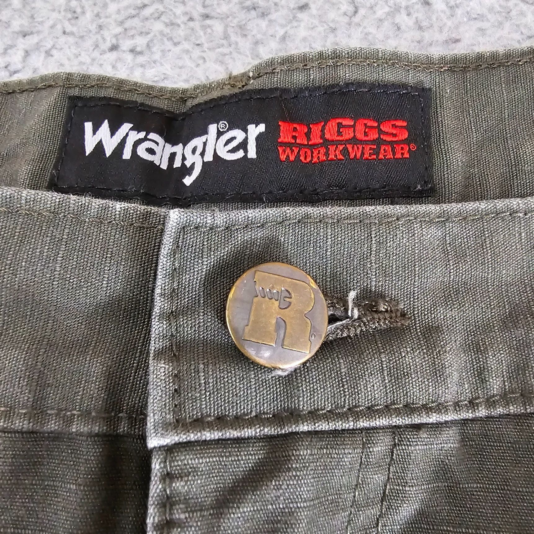 Wrangler Wrangler Riggs Pants Mens 41x28 Canvas Cargo Ripstop Utility Workwear Size US 41 - 4 Thumbnail