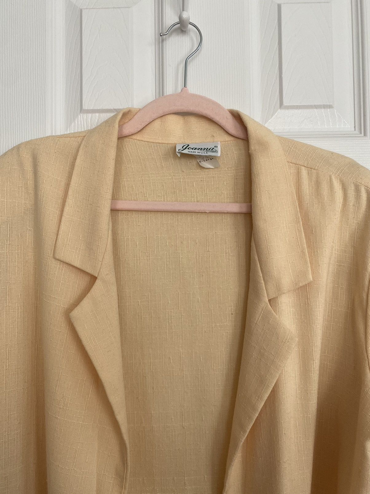 Other VINTAGE JOANNA LINEN SHOULDER PAD BLAZER JACKET SIZE XL Size XL / US 12-14 / IT 48-50 - 3 Thumbnail