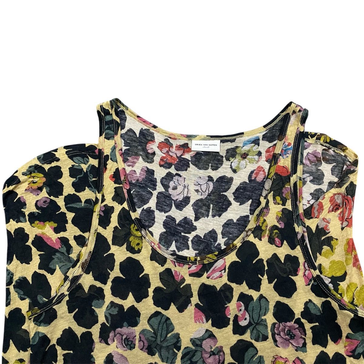 Dries Van Noten Dries Van Noten SS14 Floral Dress Asymmetric Hem Size S / US 4 / IT 40 - 17 Thumbnail