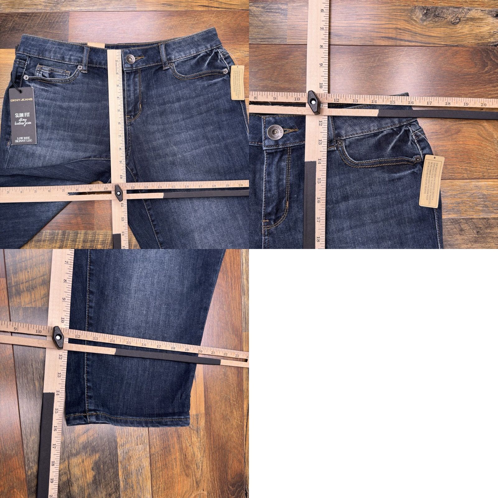 DKNY DKNY Ludlow Jeans Womens 10 Slim Skinny Low Rise 5-Pocket Denim Blue City Medium Wash Size 32" / US 10 / IT 46 - 8 Thumbnail