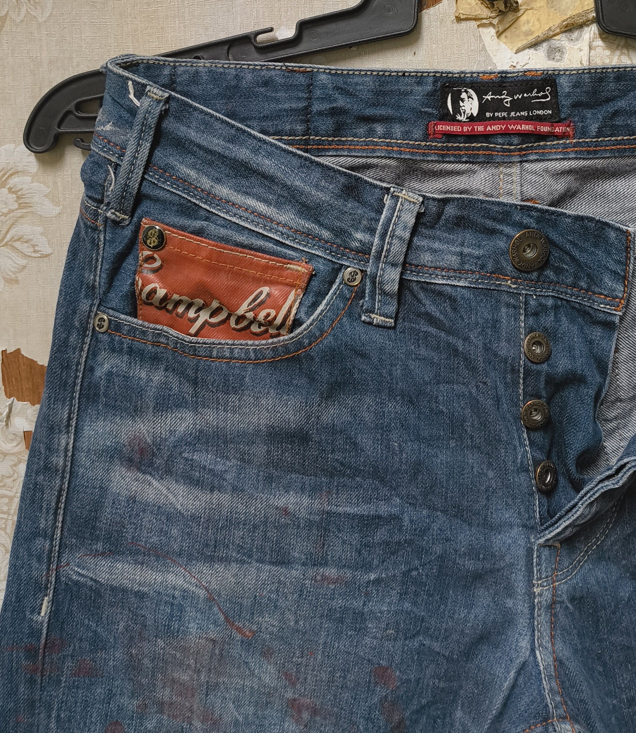 Andy Warhol × Pepe Jeans PEPE JEANS X ANDY WARHOL ART DISTRESSED JEANS Size US 31 - 5 Thumbnail