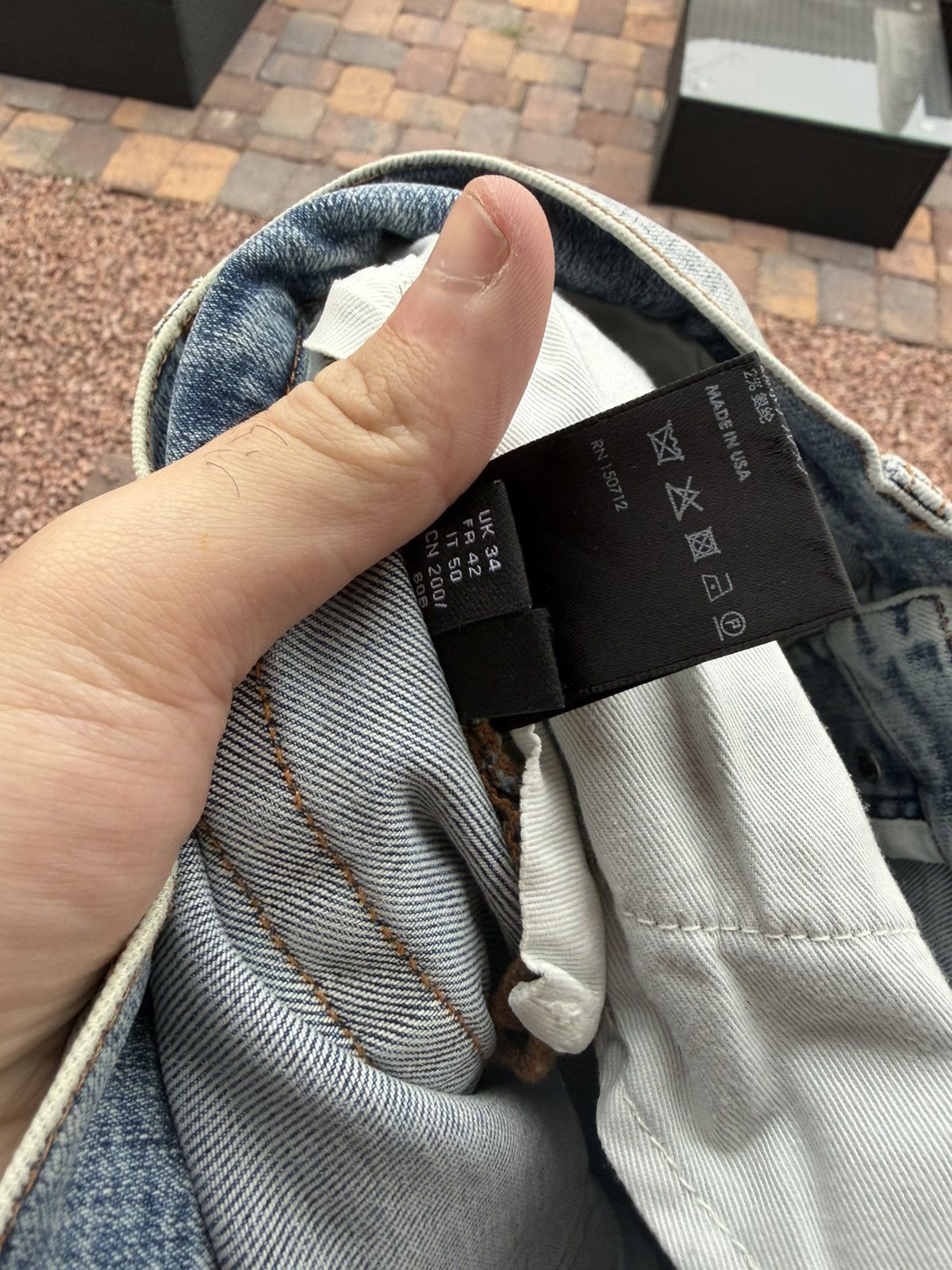 Amiri Amiri Stack Jean Stone Indigo 34 NWT Retail $750 Size US 34 / EU 50 - 8 Thumbnail