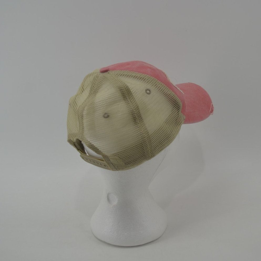 Adams Adams Salty Coral Tan Baseball Distressed Trucker Hat OS Size ONE SIZE - 8 Thumbnail
