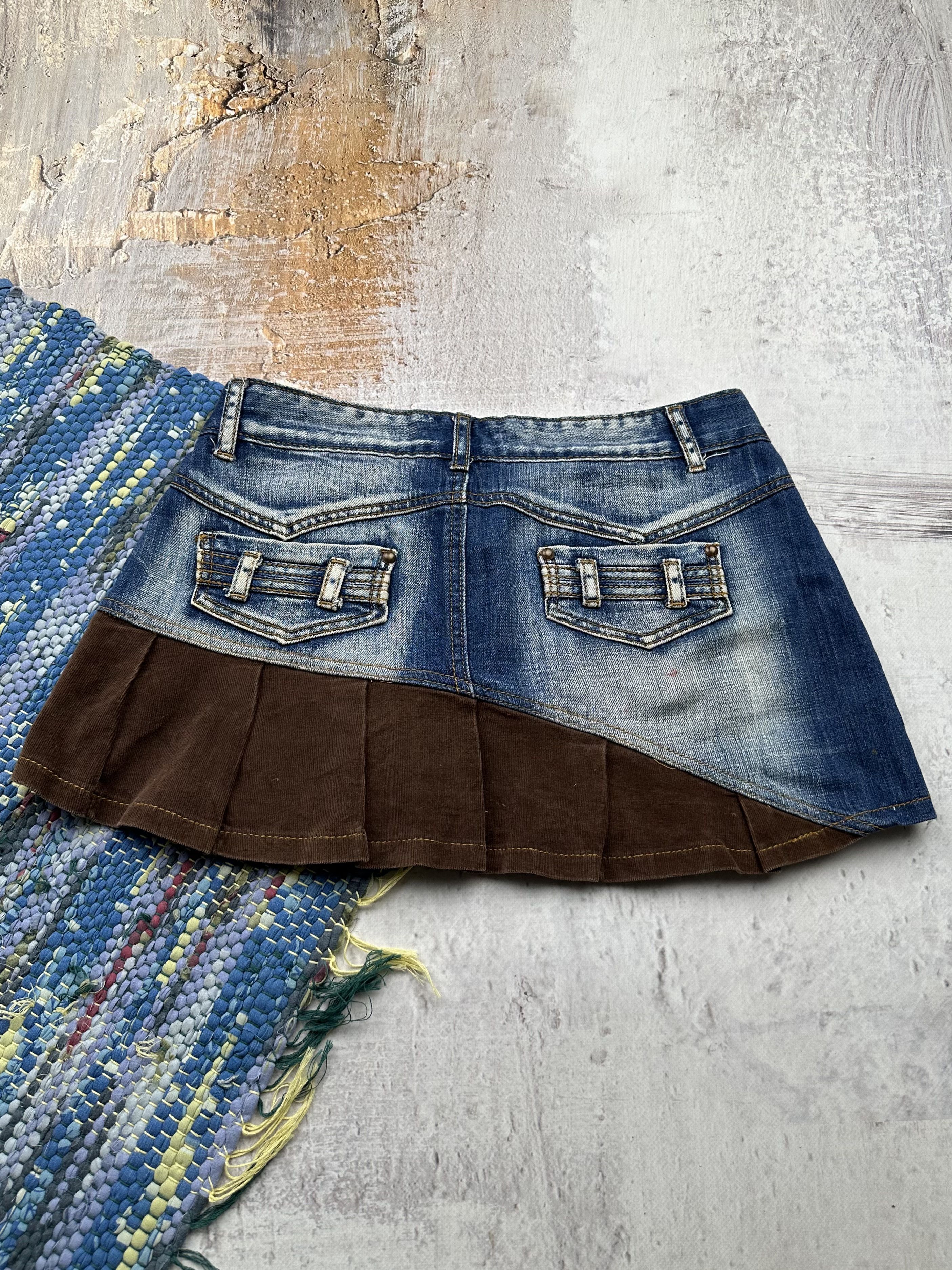 Vintage Vintage Mini Skirt A204(27)(D15) Size 29" - 4 Thumbnail