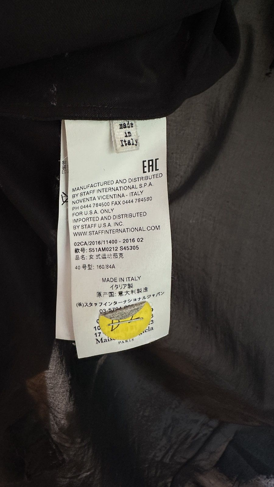 Maison Margiela BLACK PAINTED ORGANZA SS16 JACKET Size S / US 4 / IT 40 - 4 Thumbnail