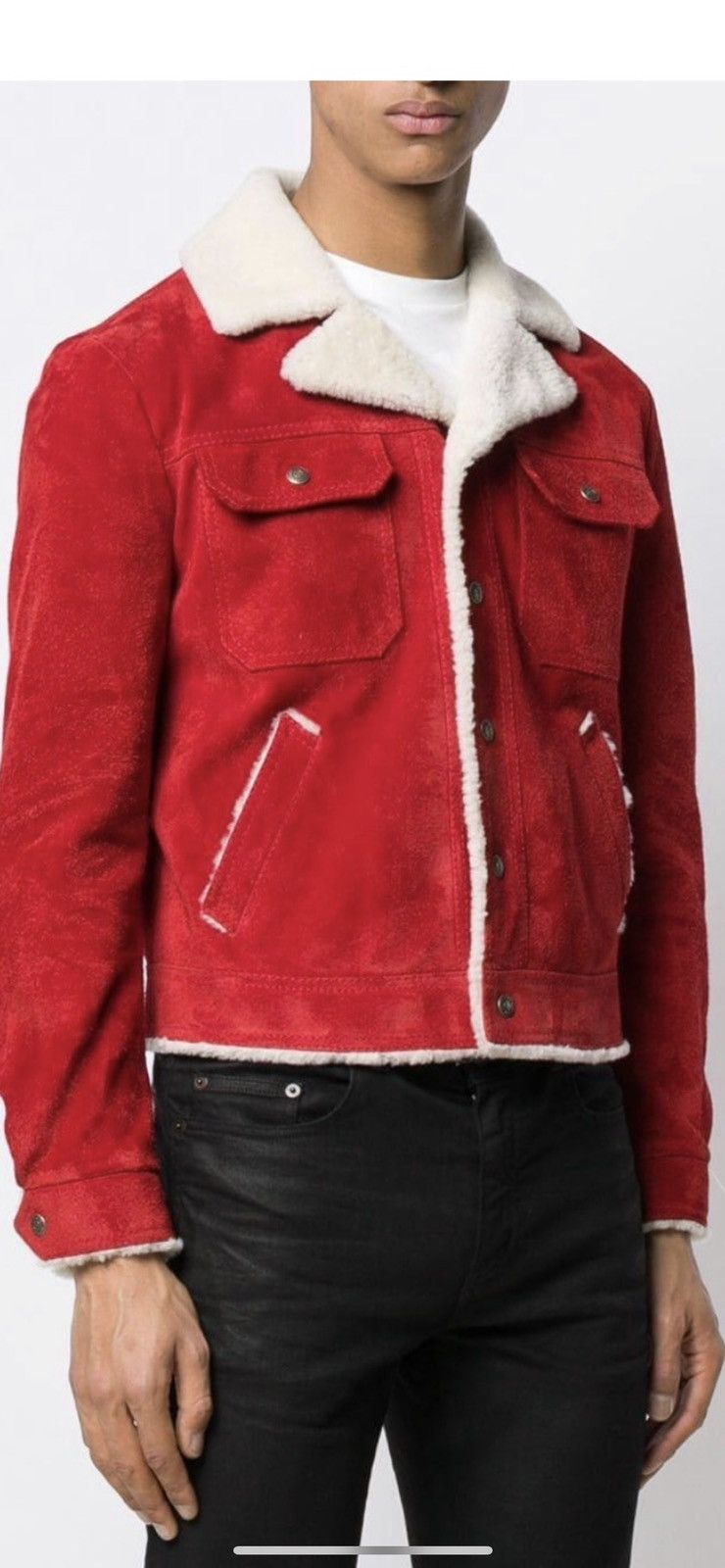 Saint Laurent Paris Saint Laurent men’s suede shearling jacket. 52/L. $5900 Size US L / EU 52-54 / 3 - 1 Thumbnail