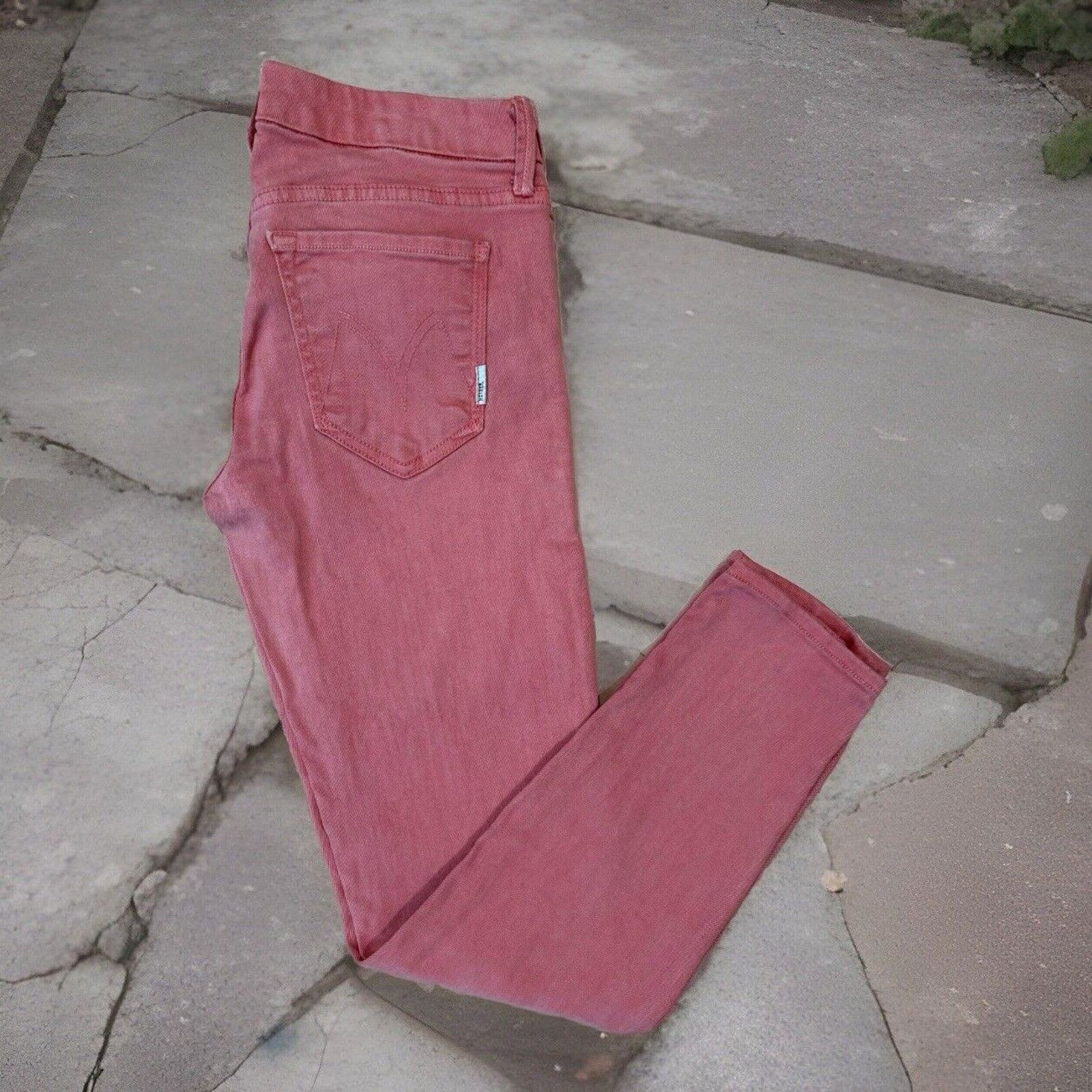 MOTHER Mother The Looker Crop Jeans Women's 27 Red Pink Size 27" / US 4 / IT 40 - 1 Thumbnail