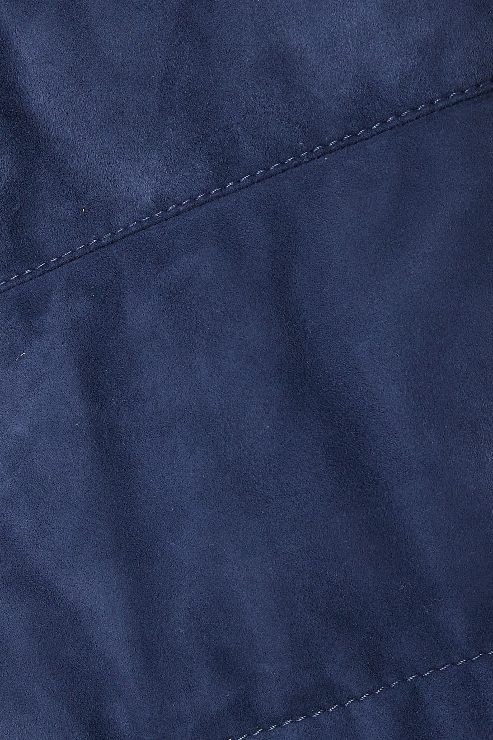 Brunello Cucinelli o1mle0624 Suede Quilted Gilets in Blue Size US XXS / EU 40 - 4 Thumbnail