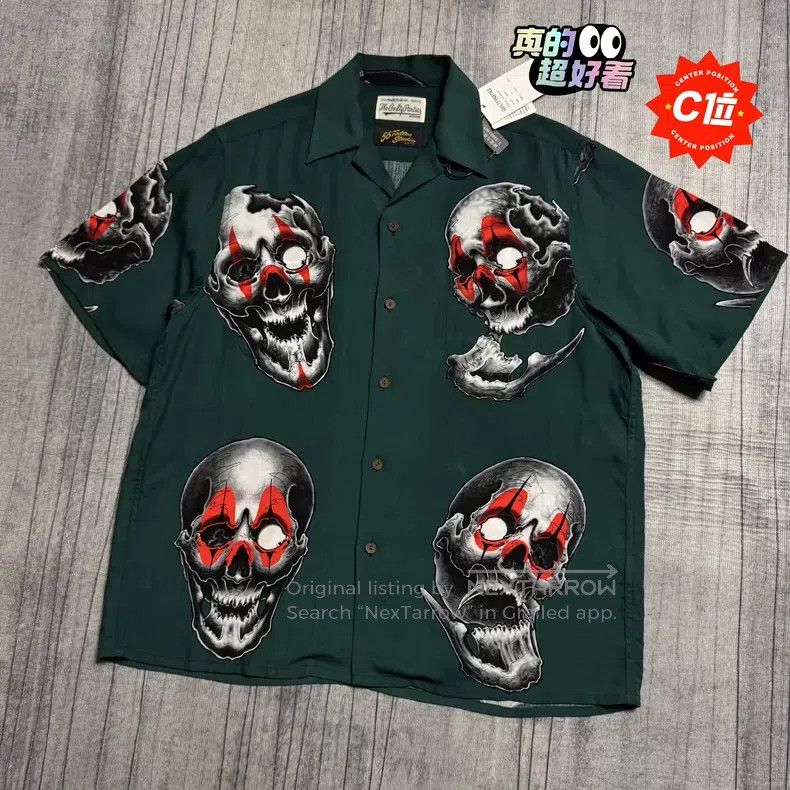 Wacko Maria Wacko Maria 22SS Heaven Tokyo Skull Hawaiian Short-sleeved Size US M / EU 48-50 / 2 - 1 Thumbnail