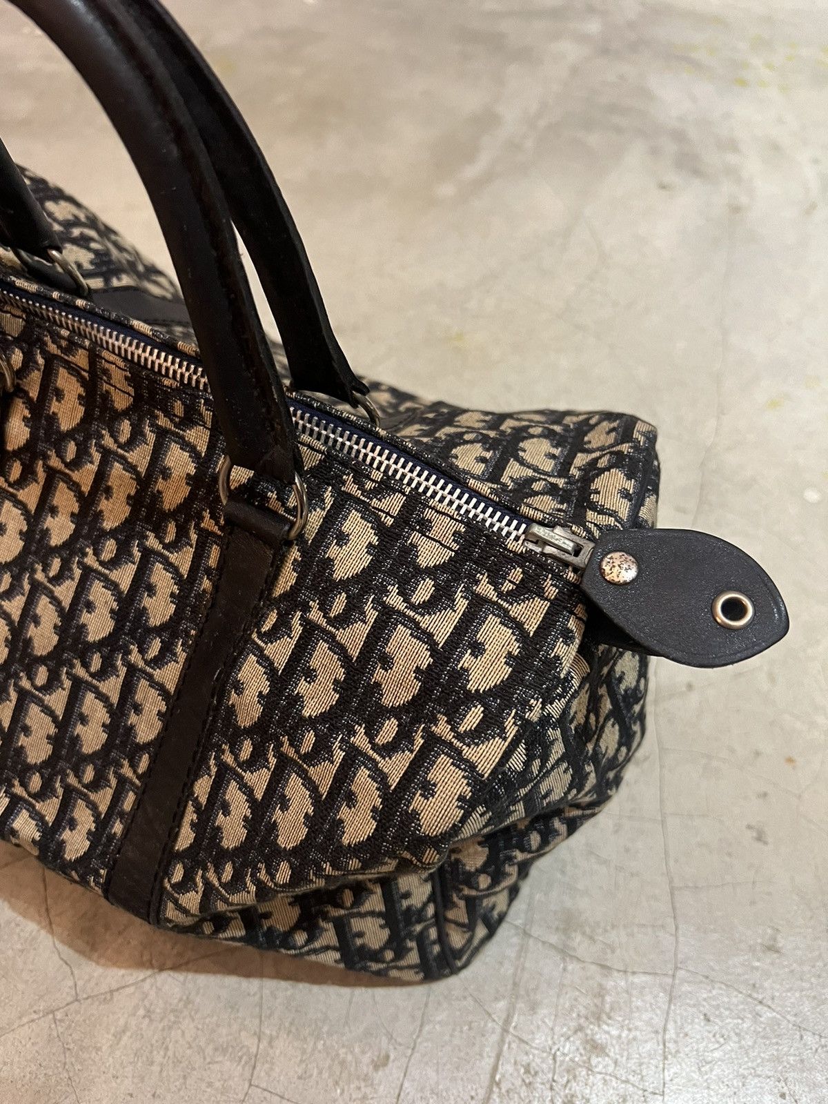 Dior × Vintage Vintage Pre-owned 1970s Oblique Boston Dior Trotter Bag Size ONE SIZE - 3 Thumbnail