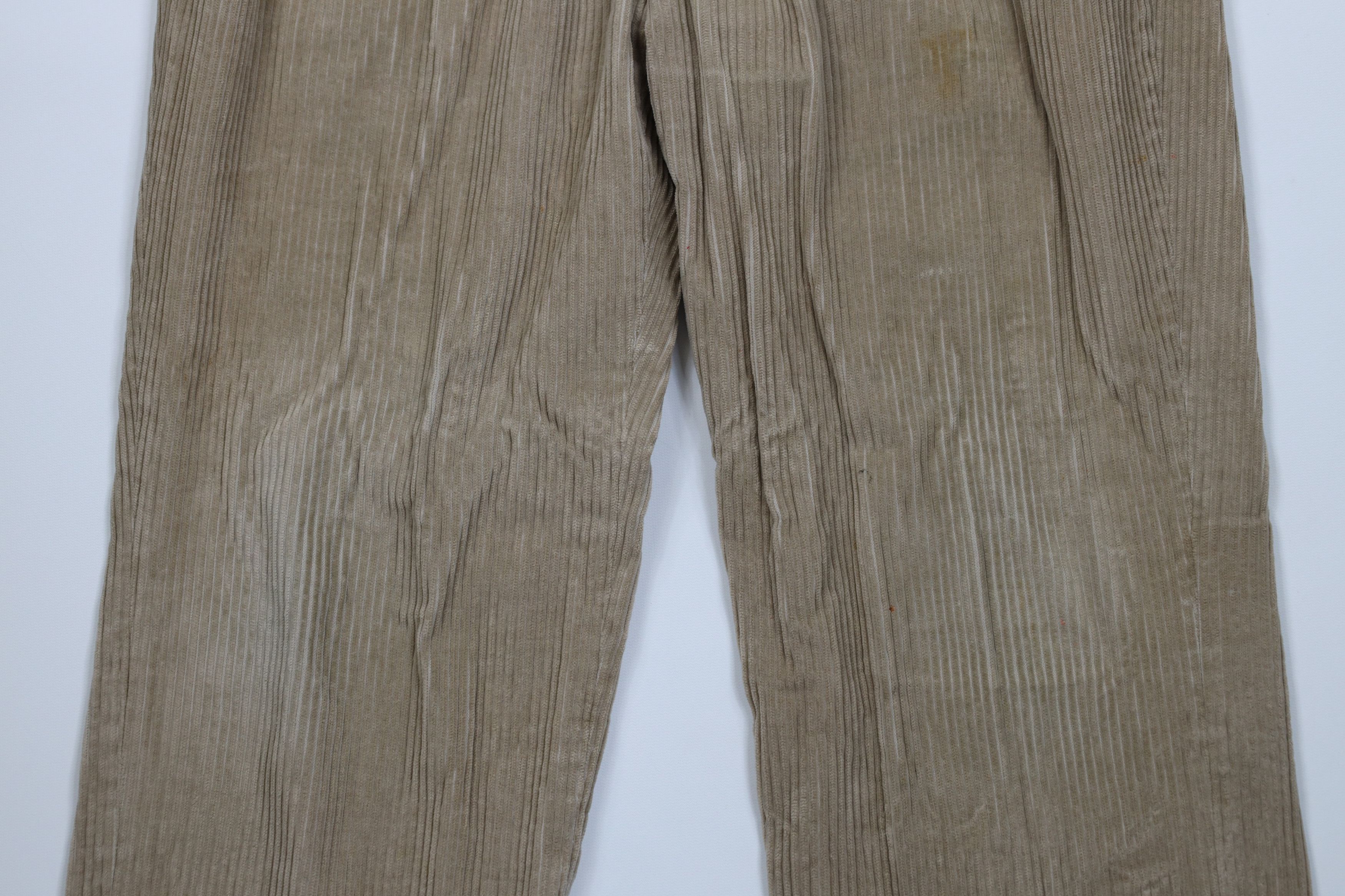 Lands' End Vintage 80s Lands End Wide Leg Corduroy Chino Pants USA Size US 34 / EU 50 - 3 Thumbnail