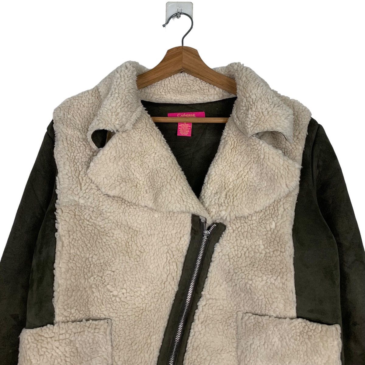 Japanese Brand CATHERINE MALAND RINO Faux Fur Asymmetrical Jacket #0082-C5 Size M / US 6-8 / IT 42-44 - 3 Thumbnail