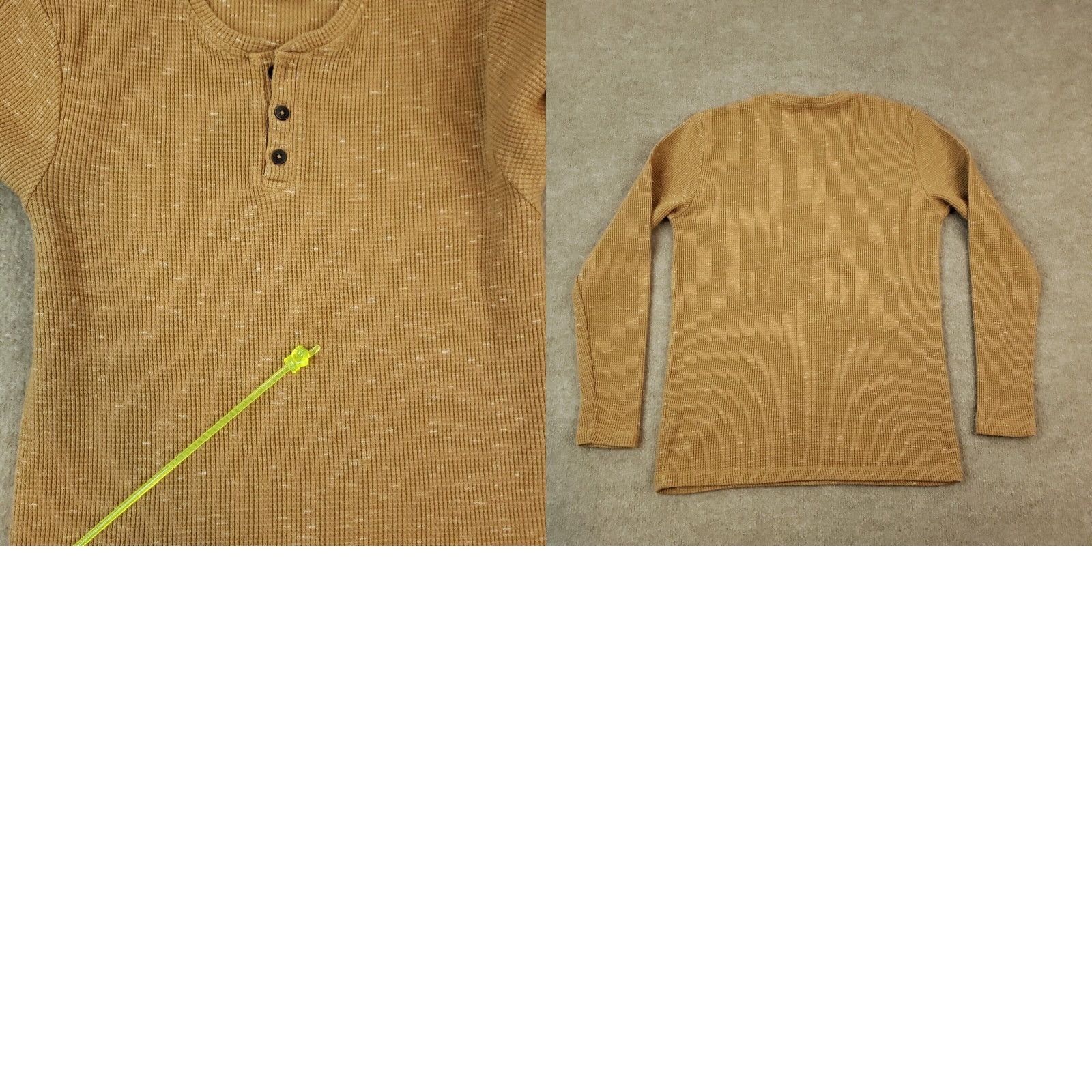 Vintage Outpost Henley Shirt Mens Medium Brown Long Sleeve Buttons Casual Outdoors Size US M / EU 48-50 / 2 - 8 Thumbnail