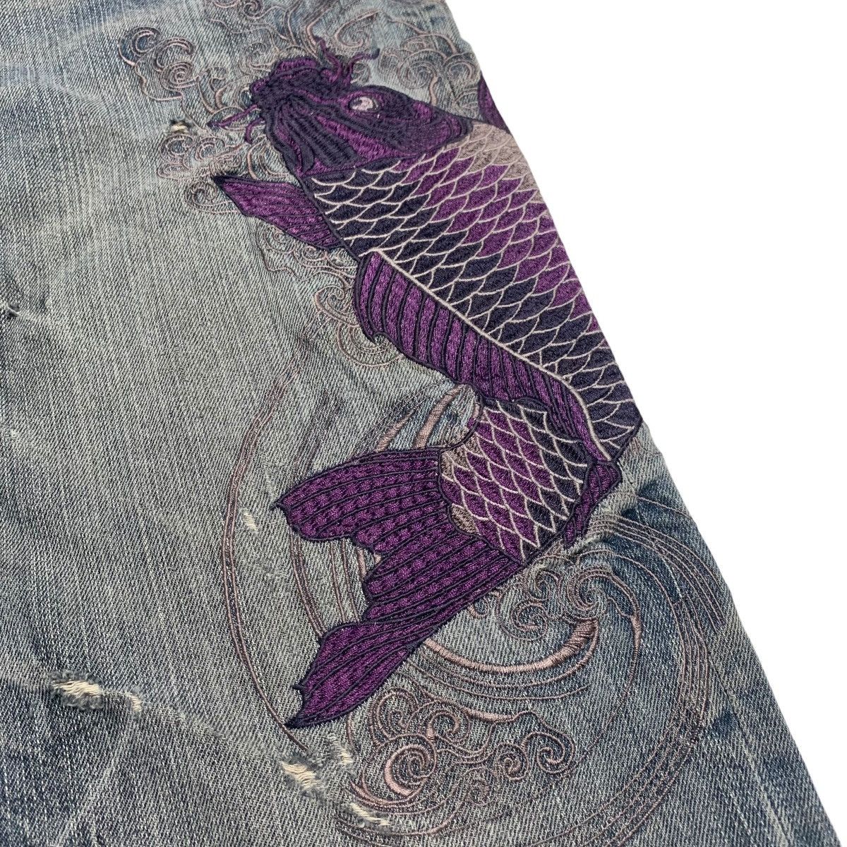 Japanese Brand Japanese Brand Embroidery Koi Fish Jeans Size US 33 - 4 Thumbnail