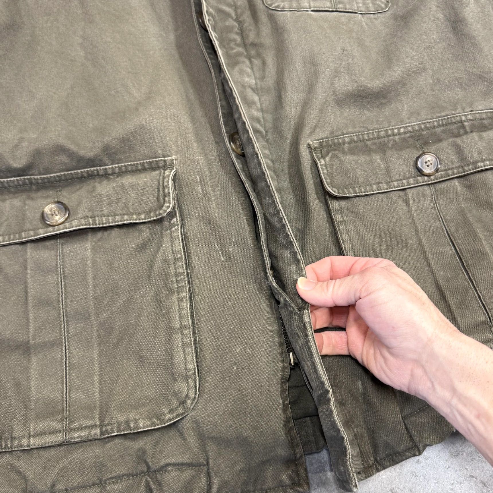 Vintage VINTAGE St. Johns Bay Coat Mens XL Green Corduroy Collar Plaid Lined Heavy Flaw Jacket Size US XL / EU 56 / 4 - 4 Thumbnail
