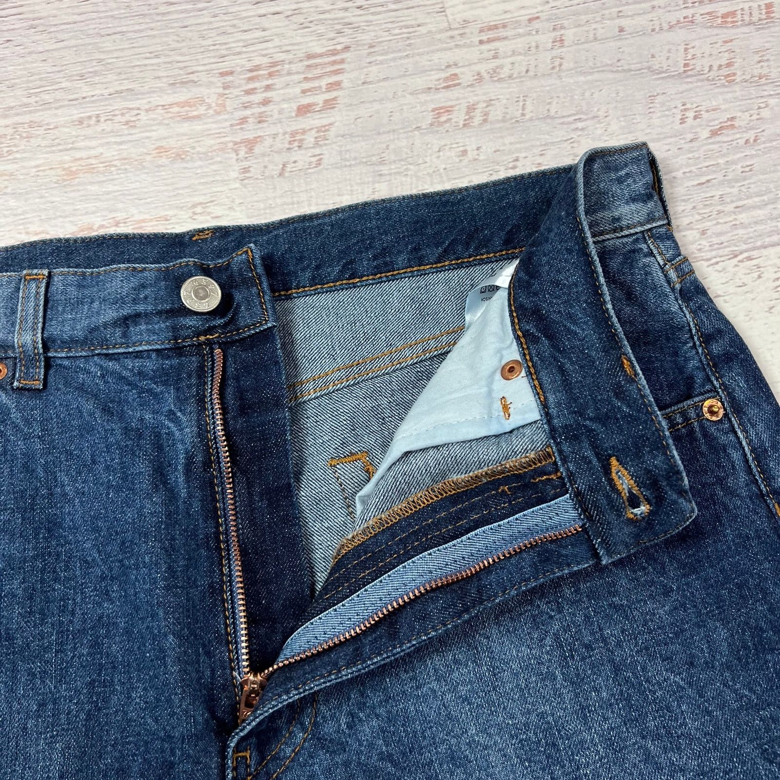 6397 6397 NP239 Wide Leg Jeans Marbled Blue 100% Cotton Sz 29 Size 29" - 4 Thumbnail