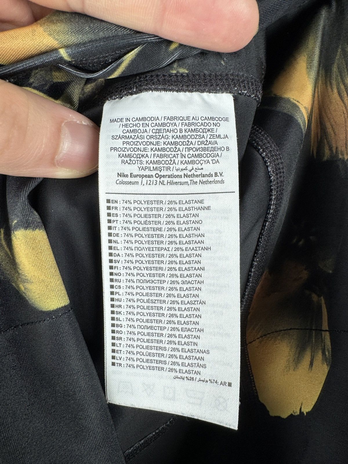 Nike Nike Women’s Floral Dri-Fit Leggings Black Yellow Size M Size 30" / US 8 / IT 44 - 11 Thumbnail