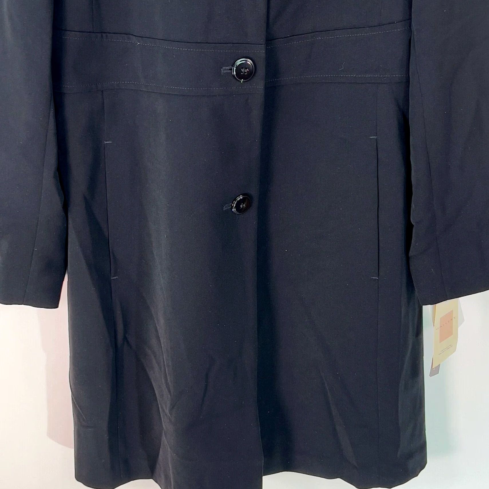 Vintage Gallery Womens Overcoat Shirt Casual Black Medium Size M / US 6-8 / IT 42-44 - 6 Thumbnail