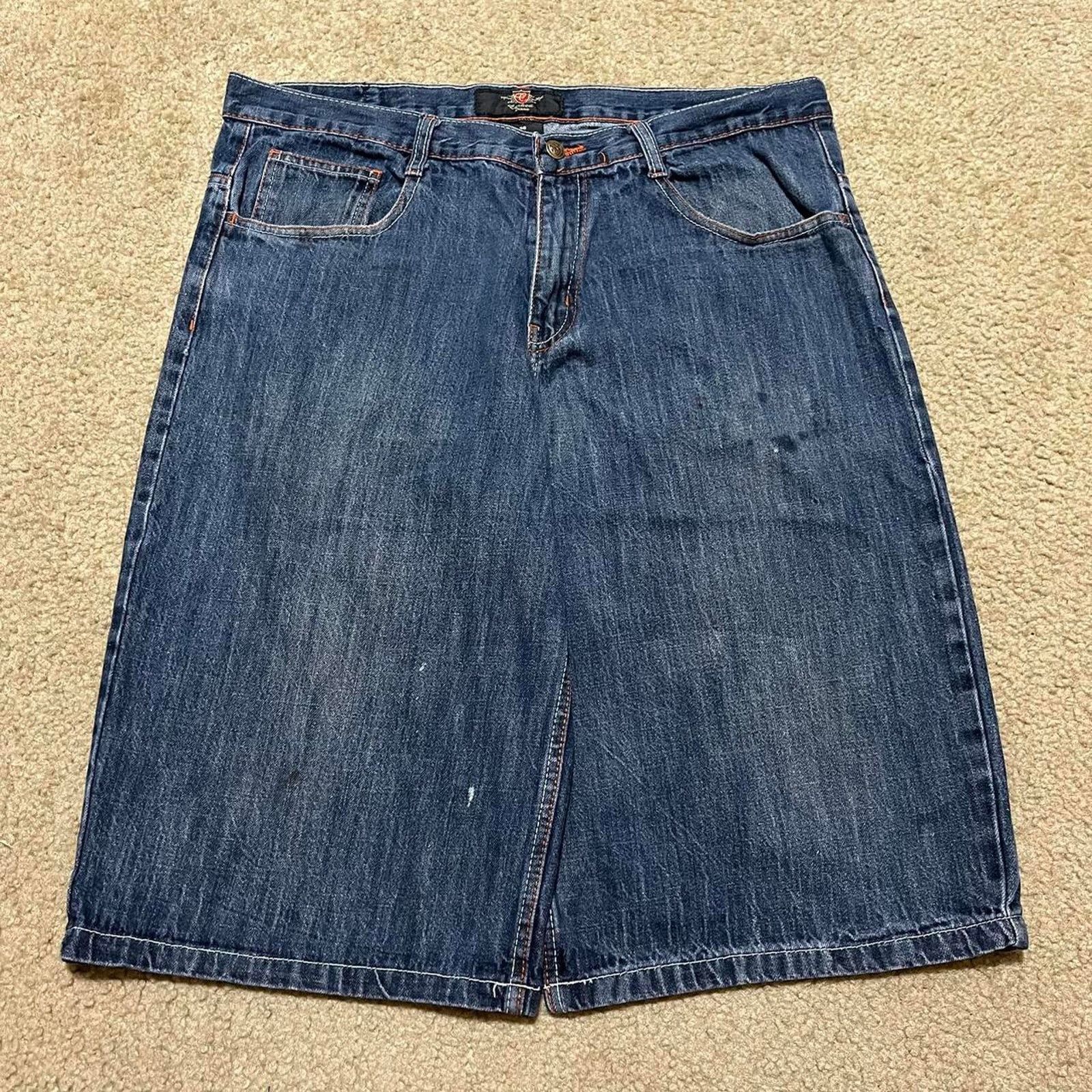 Other Y2K Corked Baggy Skater Orange Embroidered Long Jorts 38W Size US 38 / EU 54 - 2 Thumbnail