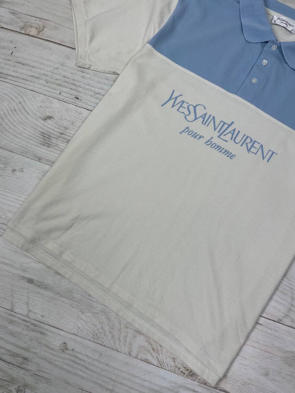 Yves Saint Laurent Vintage Yves Saint Laurent Polo Shirt Big Logo YSL Luxury Size US XL / EU 56 / 4 - 3 Thumbnail