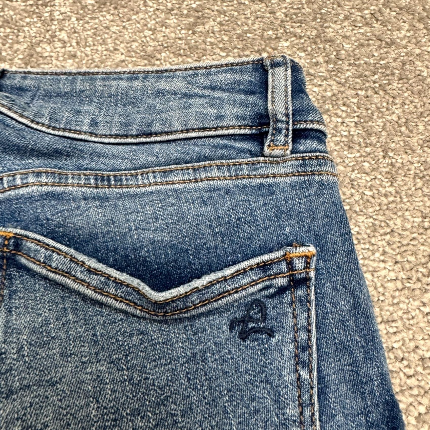 DL1961 DL1961 Emma Low Rise Skinny Hightower Distressed Denim Jeans Womens 25 Stretch Blue 5-Pocket Design Jeans Womens Boys Girls Mens Size 28" / US 6 / IT 42 - 5 Thumbnail