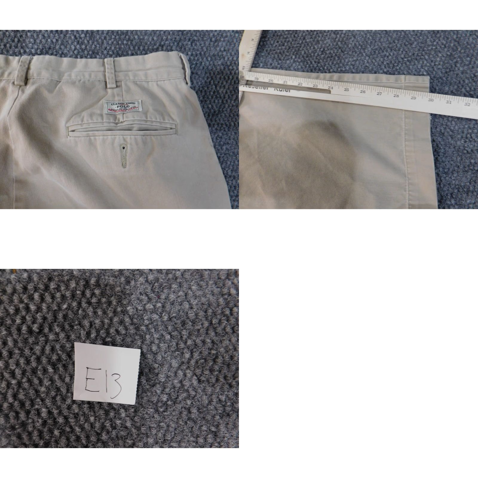 Polo Ralph Lauren Polo Ralph Lauren Pants Mens 35x32 Beige Straight Chino Classic Preppy Vintage No Size US S / EU 44-46 / 1 - 8 Thumbnail
