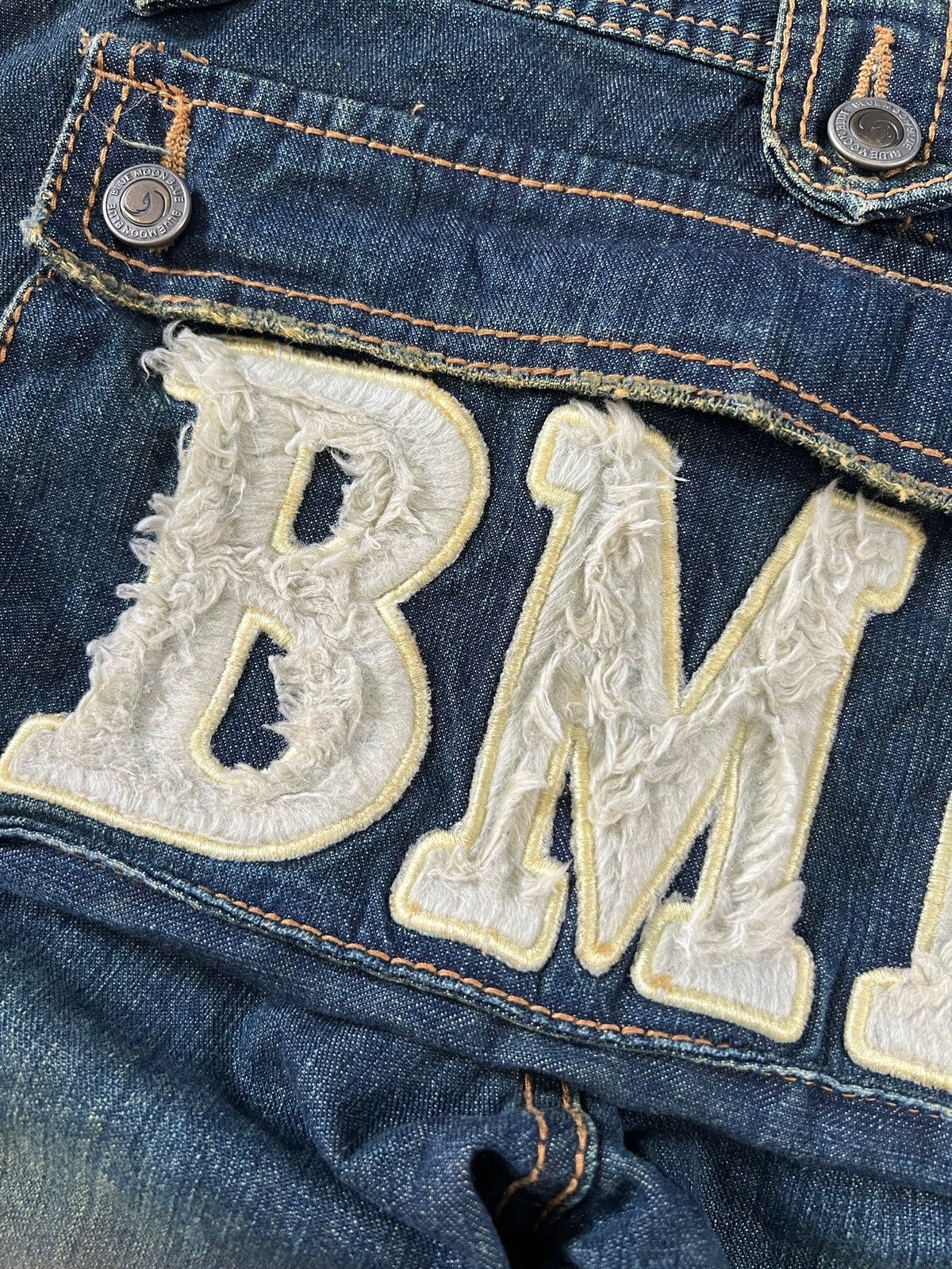 Japanese Brand Blue Moon Blue 🇯🇵 Low rise Flare Cargo Monkey Jeans Size US 32 / EU 48 - 11 Thumbnail