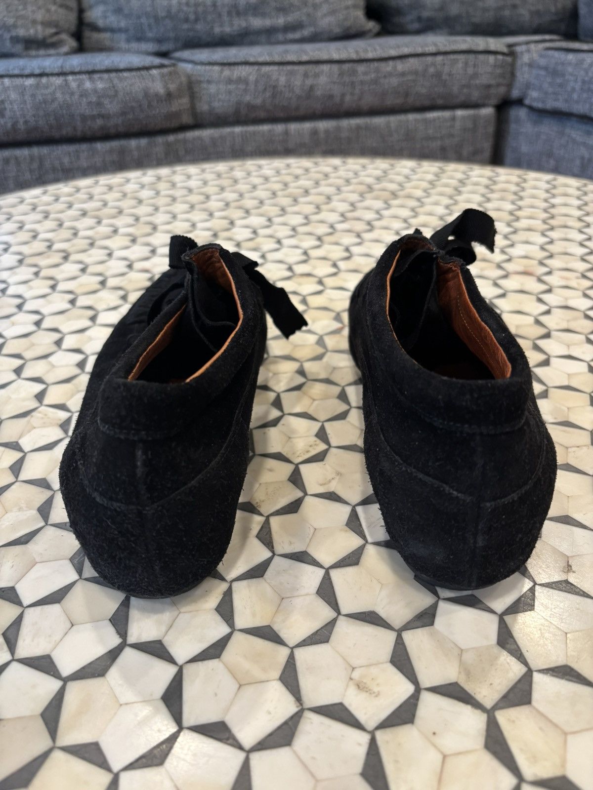 Lanvin LANVIN Black Suede Lace Up Moccasins Size US 8.5 / IT 38.5 - 3 Thumbnail