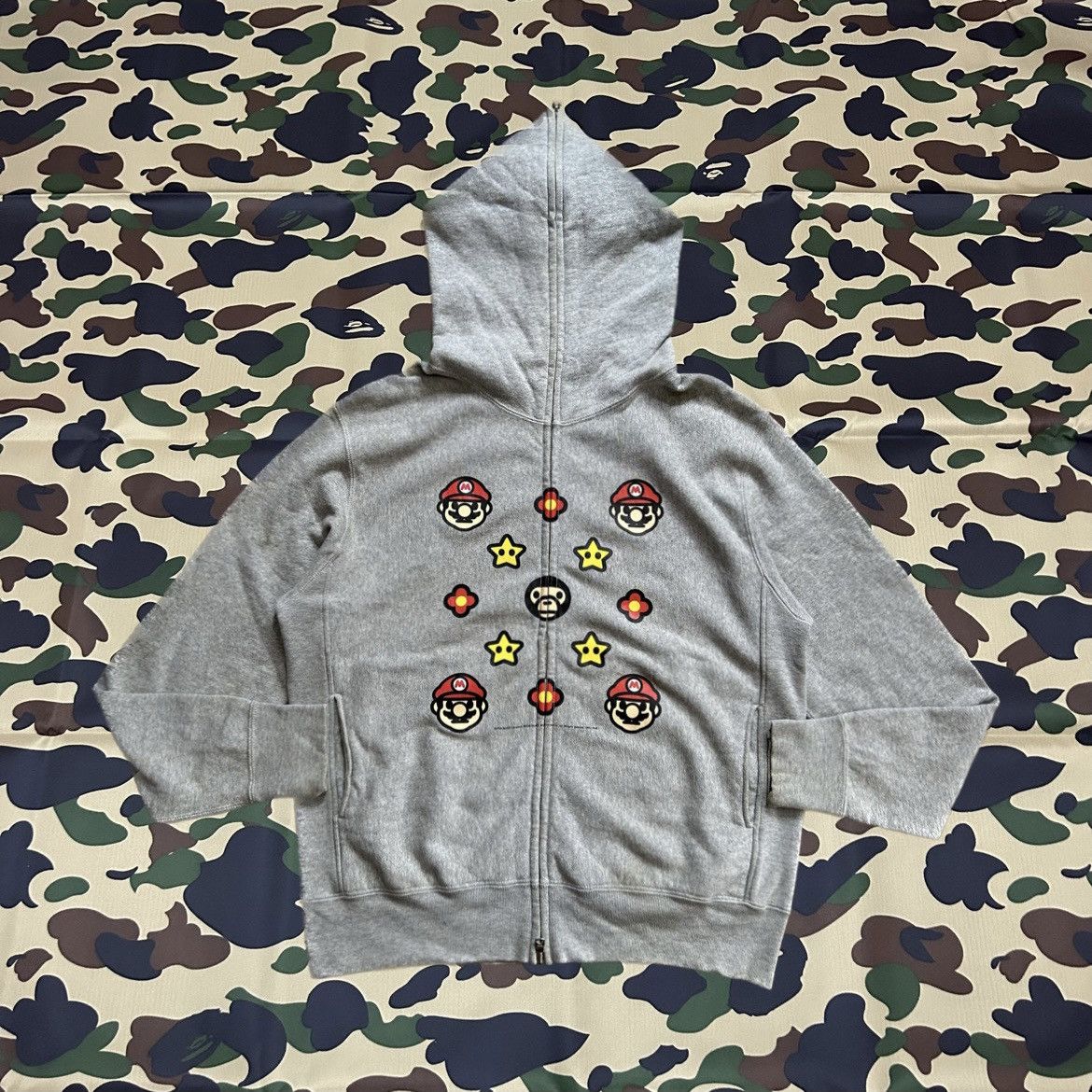 Bape Bape x Mario Baby Milo Full Zip Hoodie Grailed