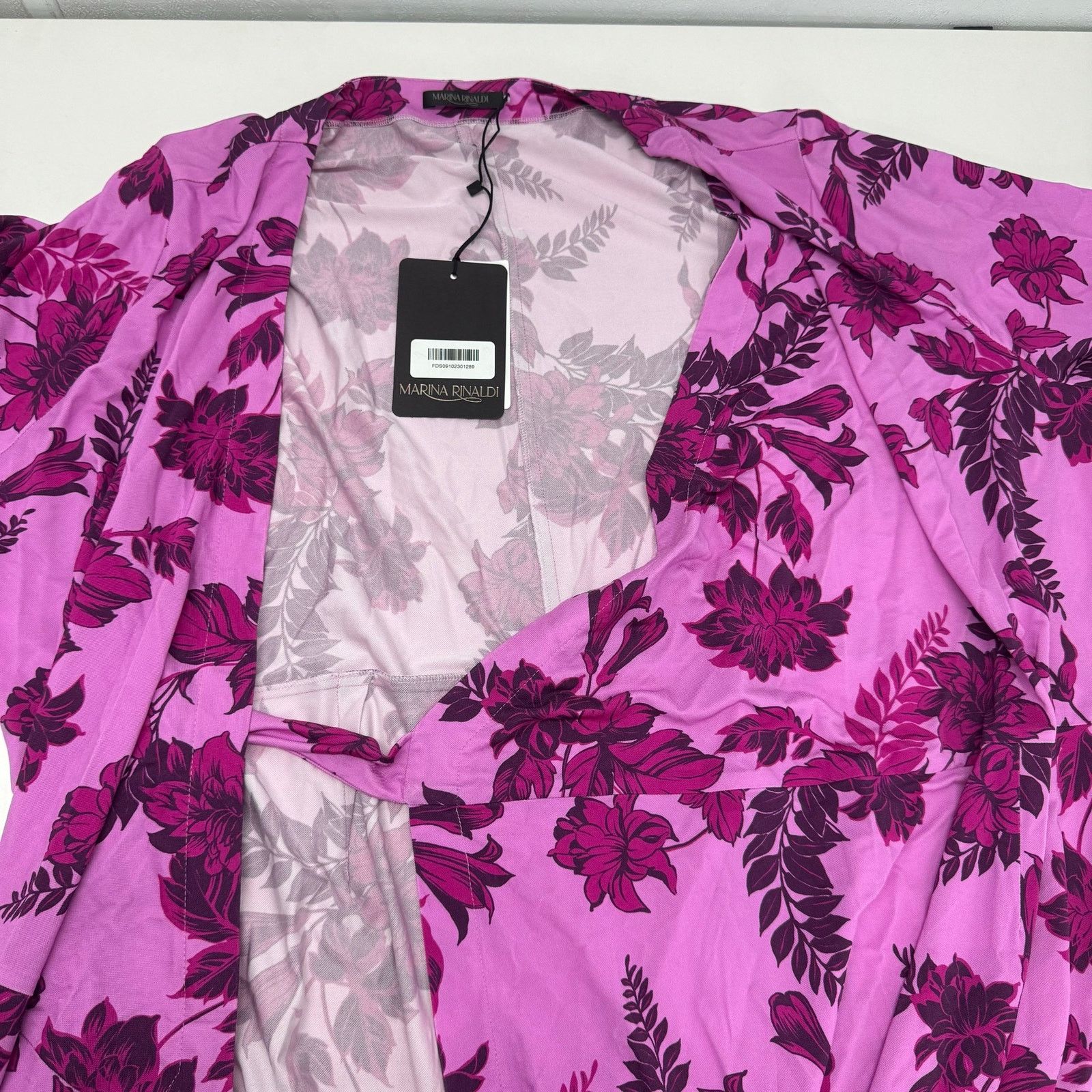Marina Rinaldi Marina Rinaldi Womens Plus sz 24 Oppla Floral Wrap Dress Size 4XL / US 24-26 - 8 Thumbnail
