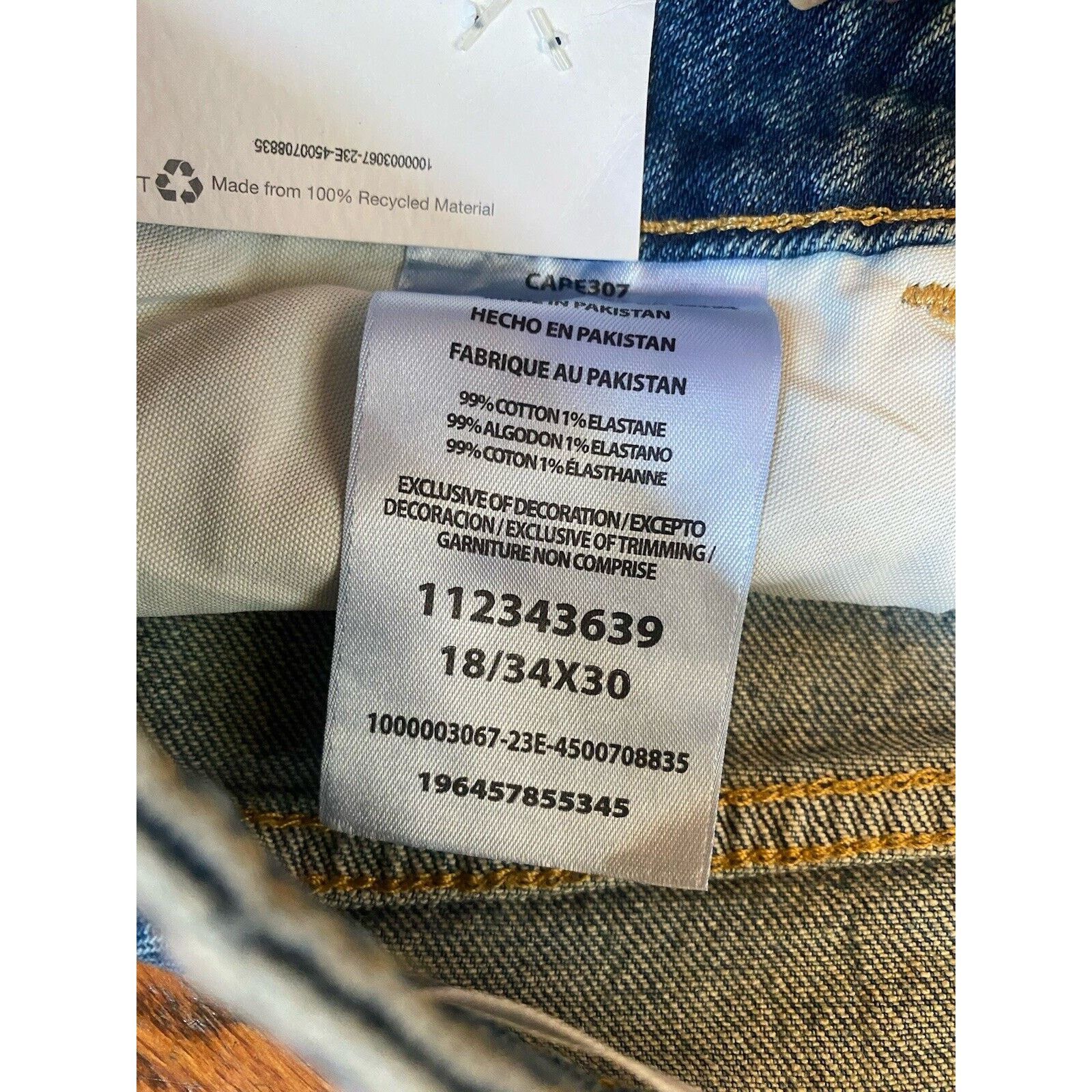 Wrangler NWT Wrangler Mid Jean Mens Loose Straight Inspection Sticker Size US 34 / EU 50 - 6 Thumbnail