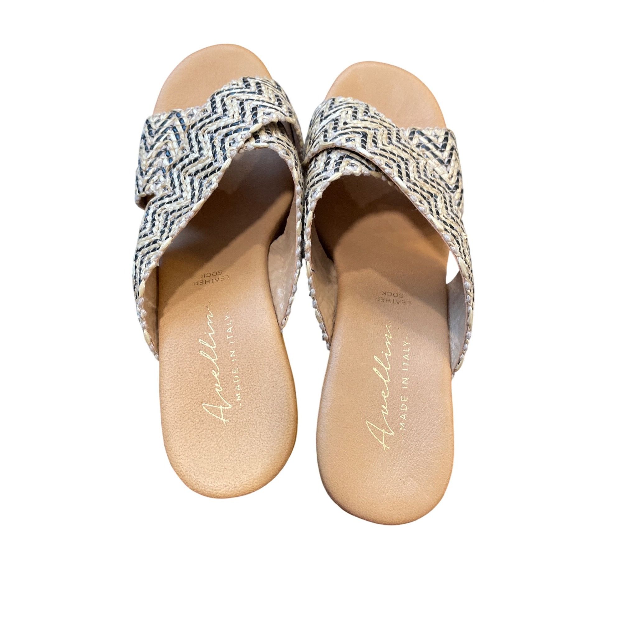 Other Avellini Italian made purple beige geometric 3.5" block heel Size US 6.5 / IT 36.5 - 13 Thumbnail