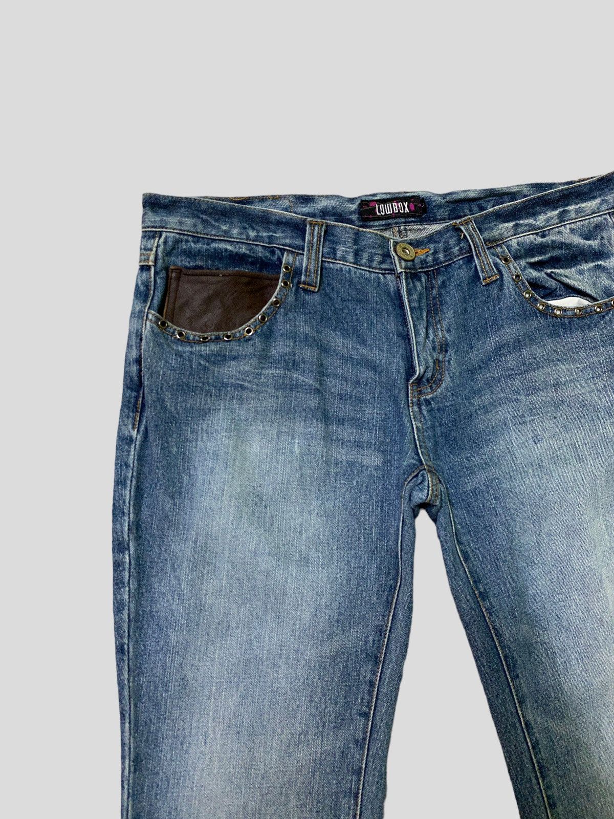 Hysteric Glamour Flare Lowbox Muddy Wash Claw Marks Boot Cut Denim Size US 32 / EU 48 - 4 Thumbnail