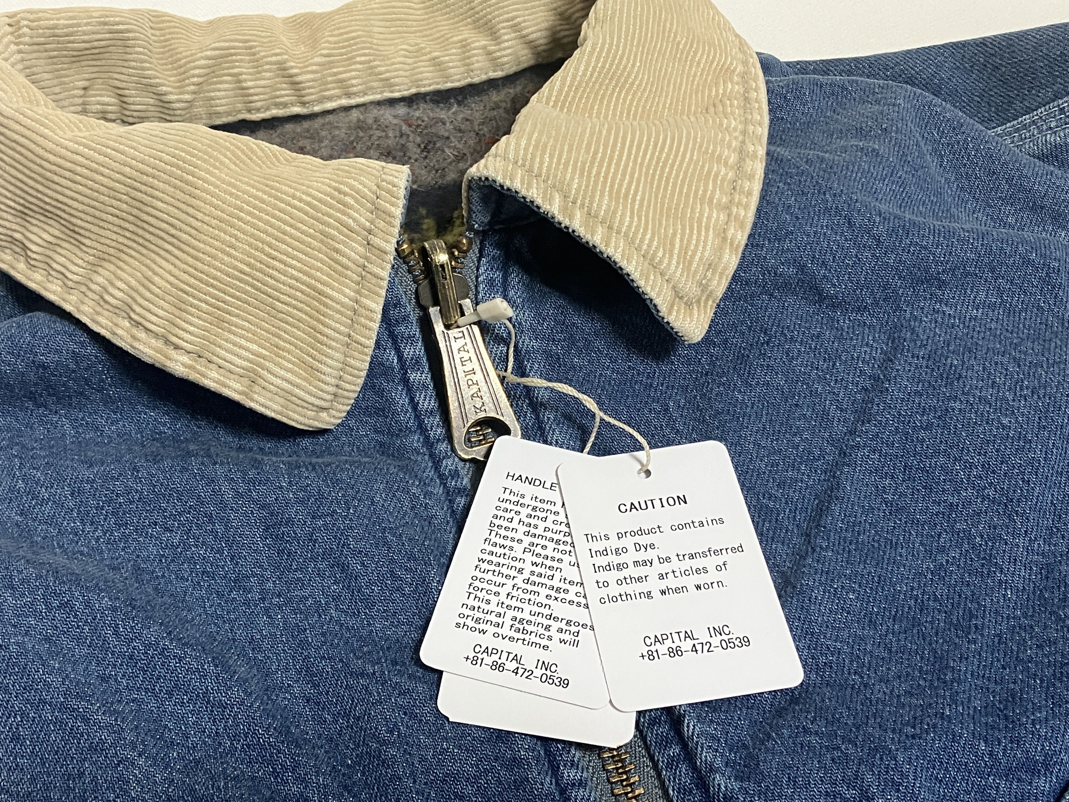 Kapital kapital Denim Lining Reversible Work Jacket Virgin Mary Size US XL / EU 56 / 4 - 7 Thumbnail