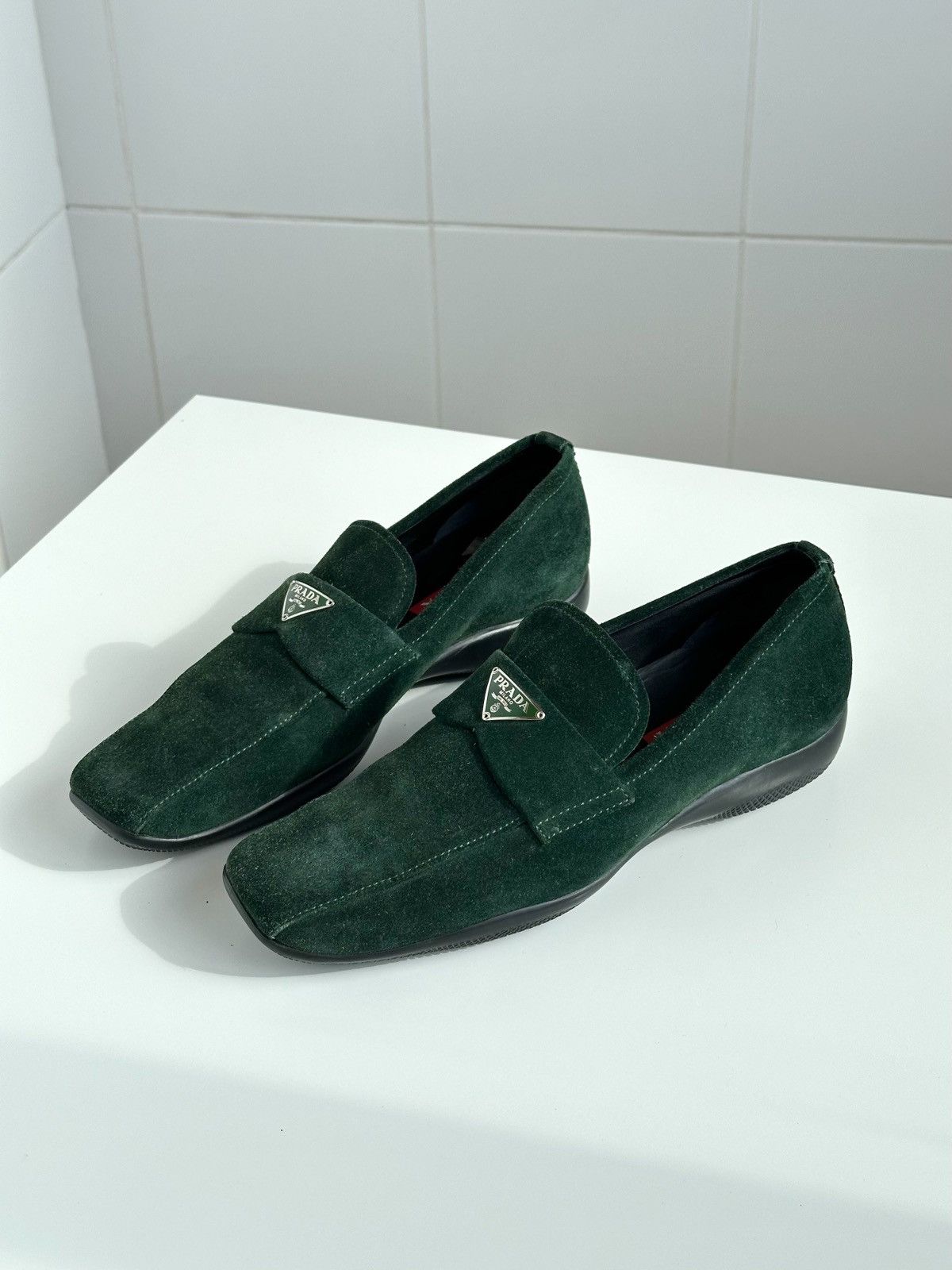 靴 FW1999 Prada Archive Square Loafer prada archive Loafer square Pointed toe 靴 prada archive pointed