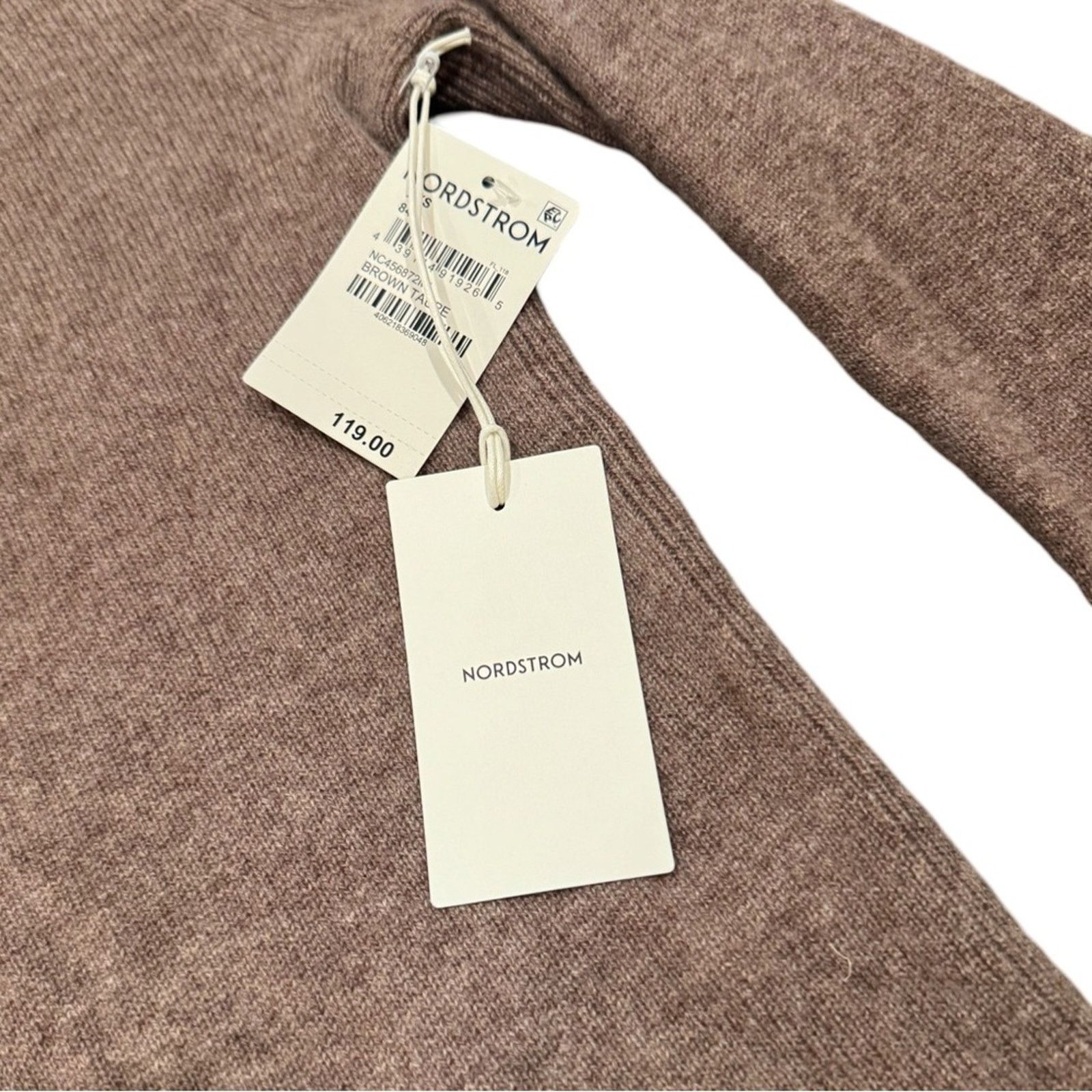 Nordstrom Nordstrom Crewneck Cashmere Sweater - Brown Taupe Size XXS Size XXS / US 00 / IT 34 - 3 Thumbnail
