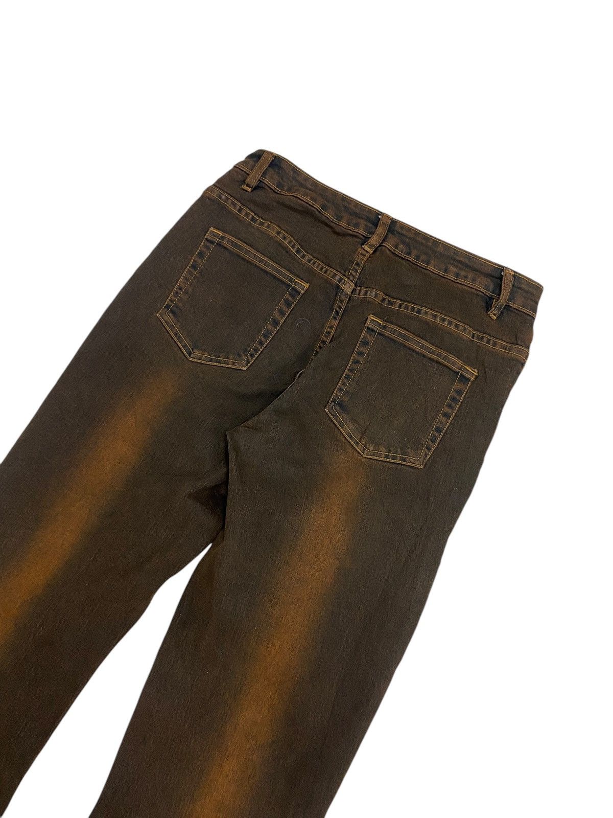 Hysteric Glamour Flare Cache Brown Mud Rhinestone Butterfly Embellishment Size US 28 / EU 44 - 12 Thumbnail